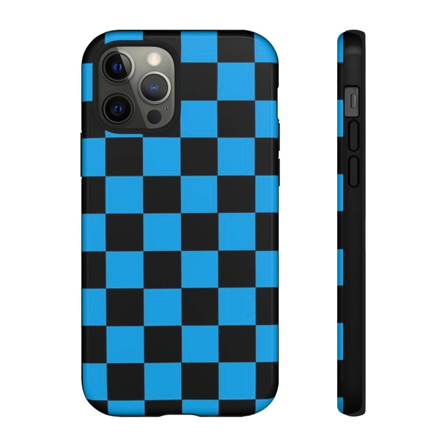 Blue and Black Checkers: 46-Tough Case iPhone series 15 14 13 12 11 X XR XS 8: Google series 7 6 5: Samsung series S23 S22 S21 S20 S10