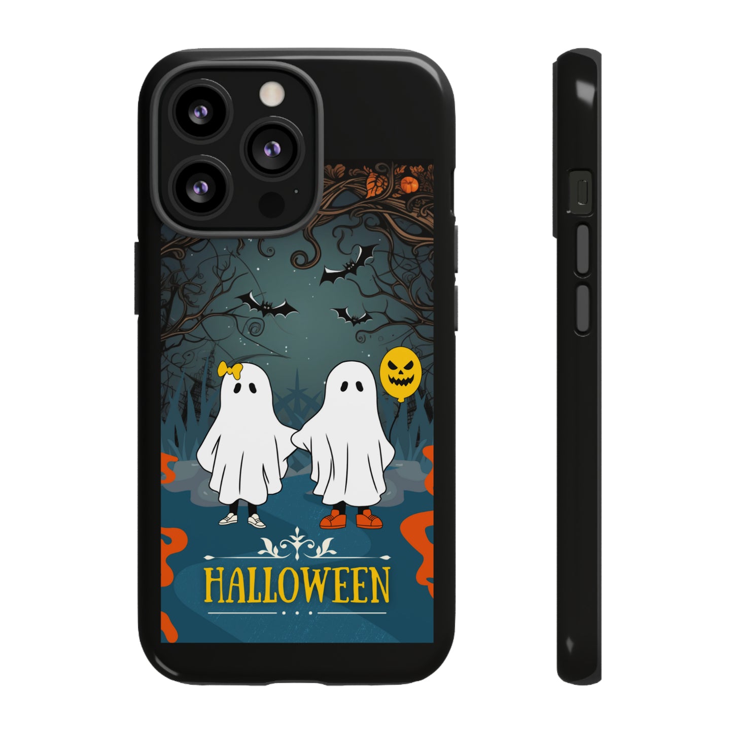 Ghosty with Black background: 46-Tough Case iPhone series 15 14 13 12 11 X XR XS 8: Google series 7 6 5: Samsung series S23 S22 S21 S20 S10