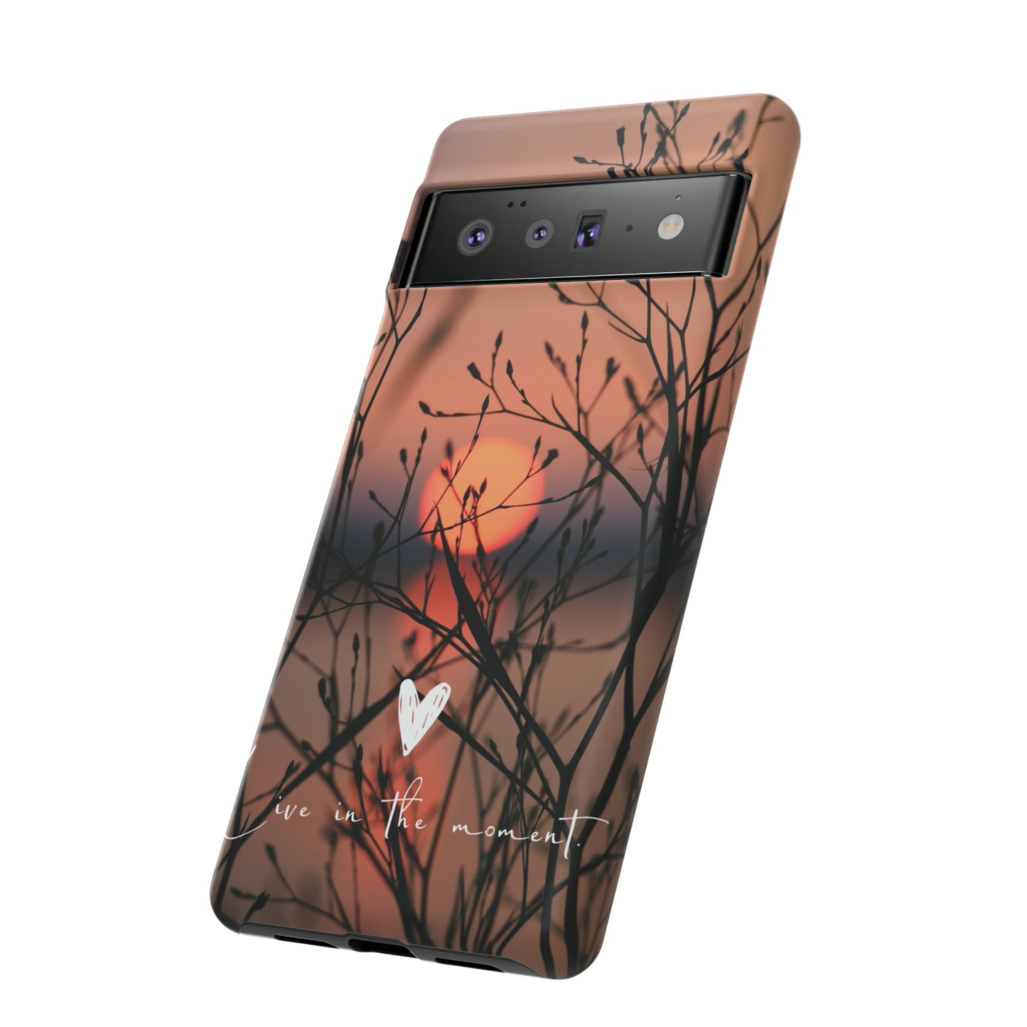 VIVID SUNSET FLORAL DESIGN with black background: 46-Tough Case iPhone series 15 14 13 12 11 X XR XS 8: Google series 7 6 5: Samsung series S23 S22 S21 S20 S10