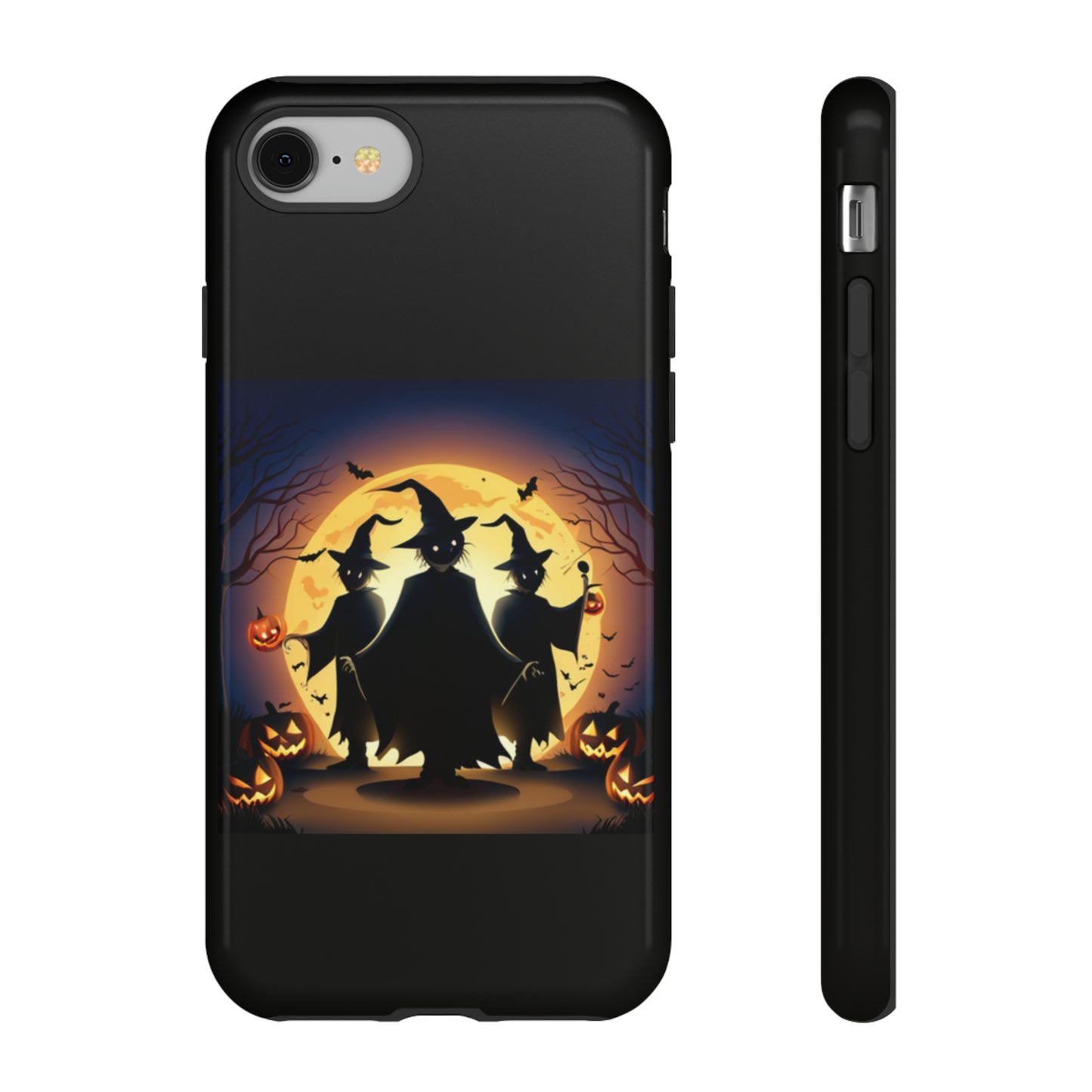 Trick or Treat with black background: 46-Tough Case iPhone series 15 14 13 12 11 X XR XS 8: Google series 7 6 5: Samsung series S23 S22 S21 S20 S10