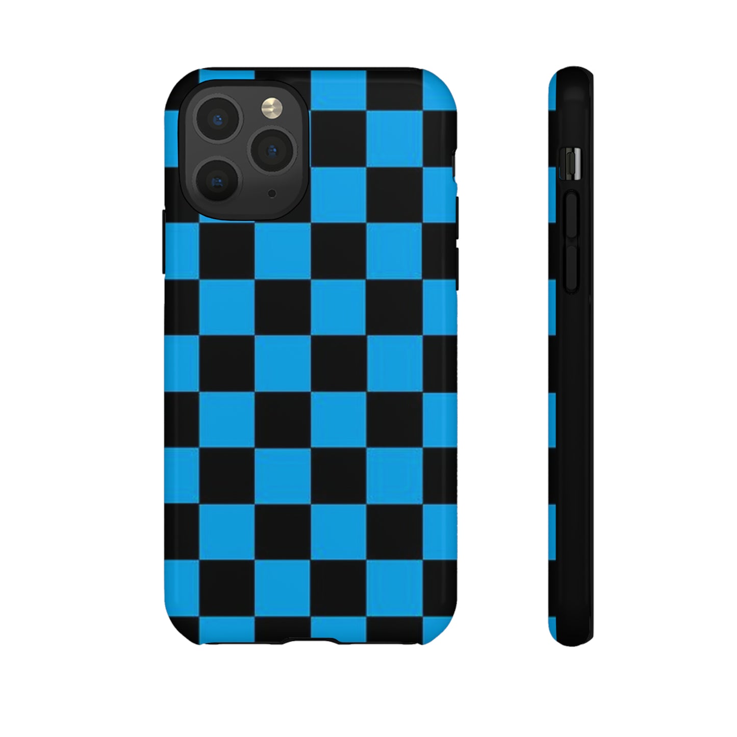 Blue and Black Checkers: 46-Tough Case iPhone series 15 14 13 12 11 X XR XS 8: Google series 7 6 5: Samsung series S23 S22 S21 S20 S10