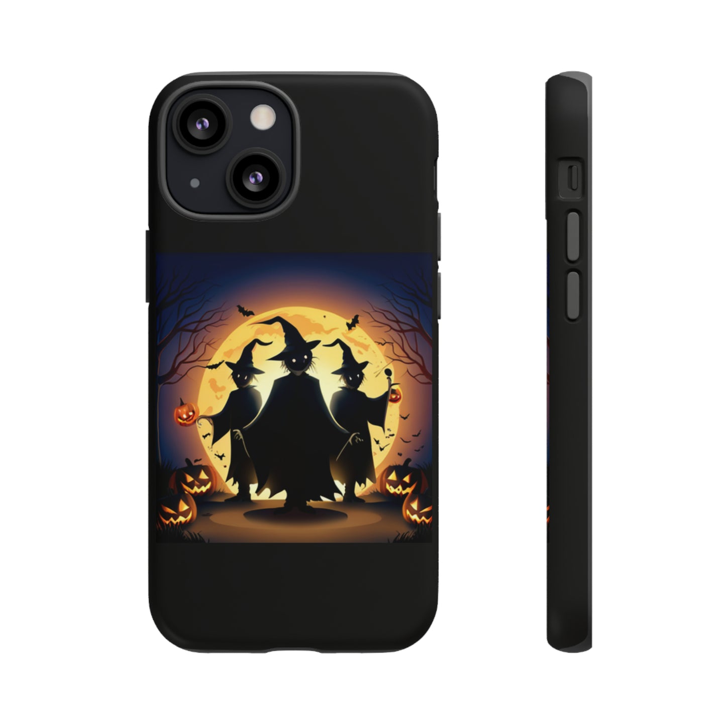 Trick or Treat with black background: 46-Tough Case iPhone series 15 14 13 12 11 X XR XS 8: Google series 7 6 5: Samsung series S23 S22 S21 S20 S10