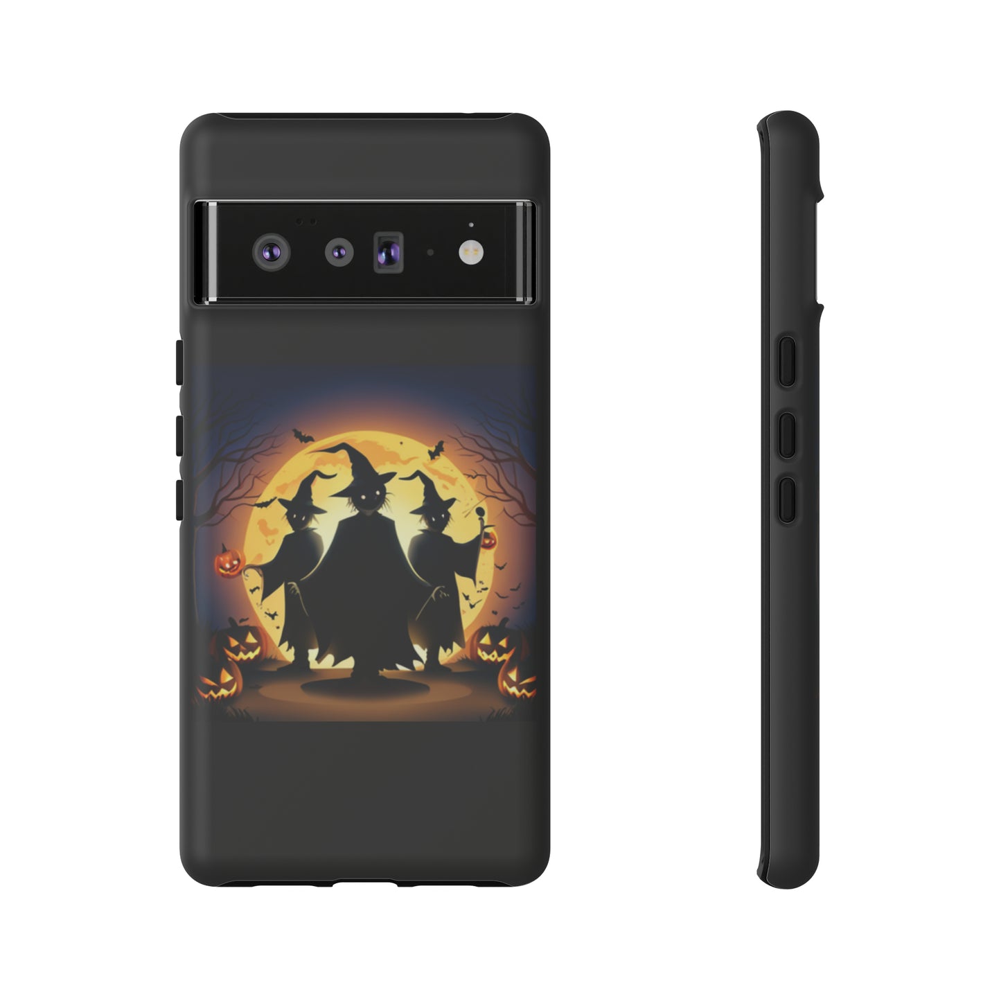 Trick or Treat with black background: 46-Tough Case iPhone series 15 14 13 12 11 X XR XS 8: Google series 7 6 5: Samsung series S23 S22 S21 S20 S10