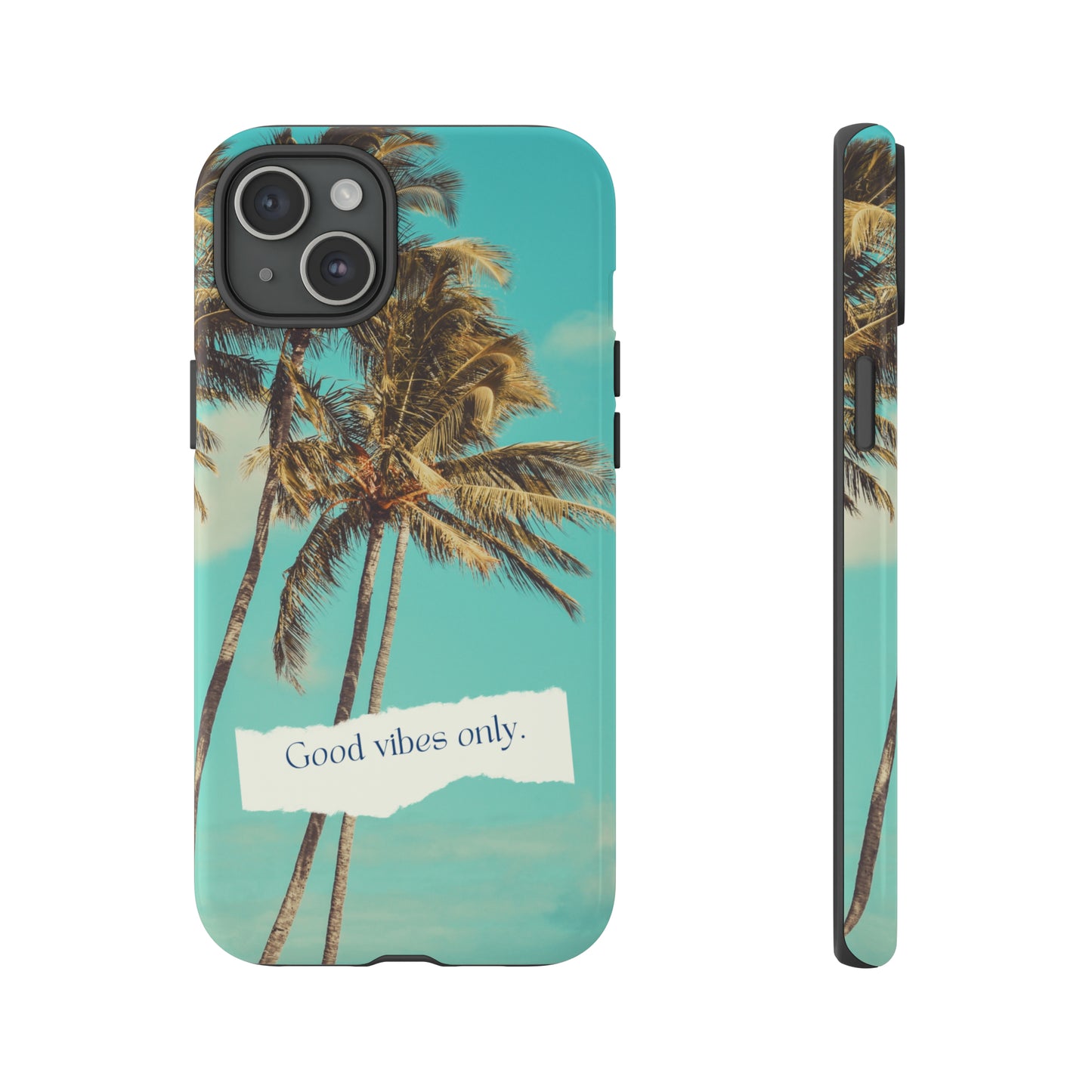 Palm Blue with Turquoise background : 46-Tough Case iPhone series 15 14 13 12 11 X XR XS 8: Google series 7 6 5: Samsung series S23 S22 S21 S20 S10