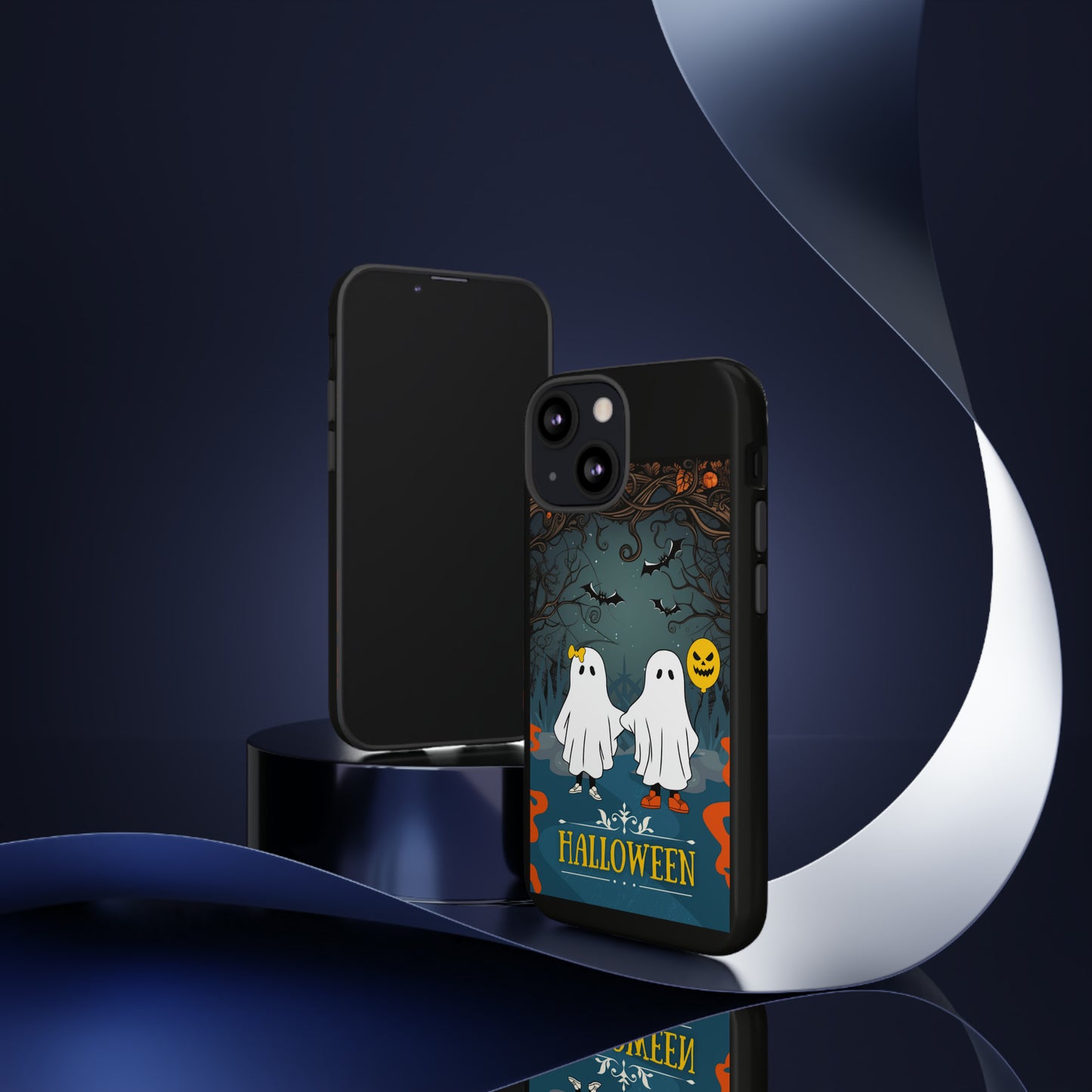 Ghosty with Black background: 46-Tough Case iPhone series 15 14 13 12 11 X XR XS 8: Google series 7 6 5: Samsung series S23 S22 S21 S20 S10