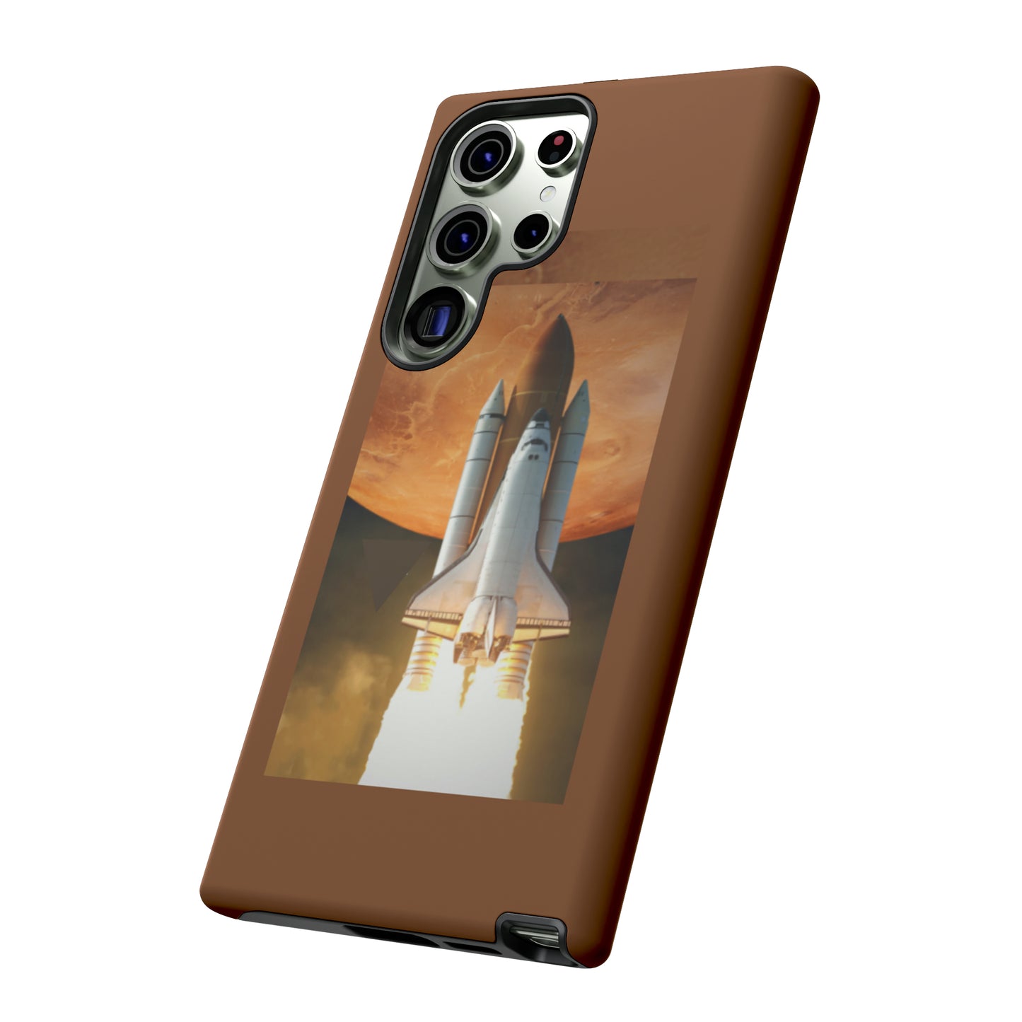 Rocket Man with Light Brown background: 46-Tough Case iPhone series 15 14 13 12 11 X XR XS 8: Google series 7 6 5: Samsung series S23 S22 S21 S20 S10