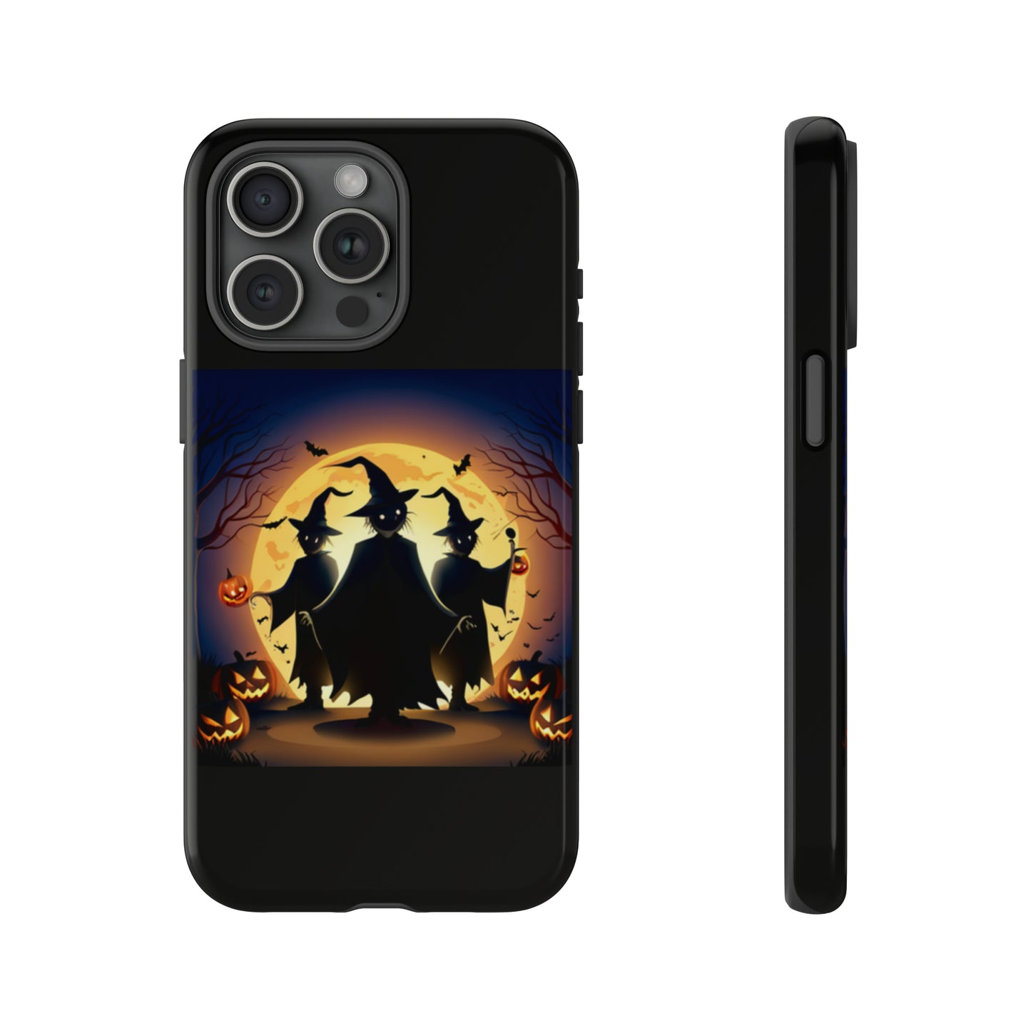 Trick or Treat with black background: 46-Tough Case iPhone series 15 14 13 12 11 X XR XS 8: Google series 7 6 5: Samsung series S23 S22 S21 S20 S10