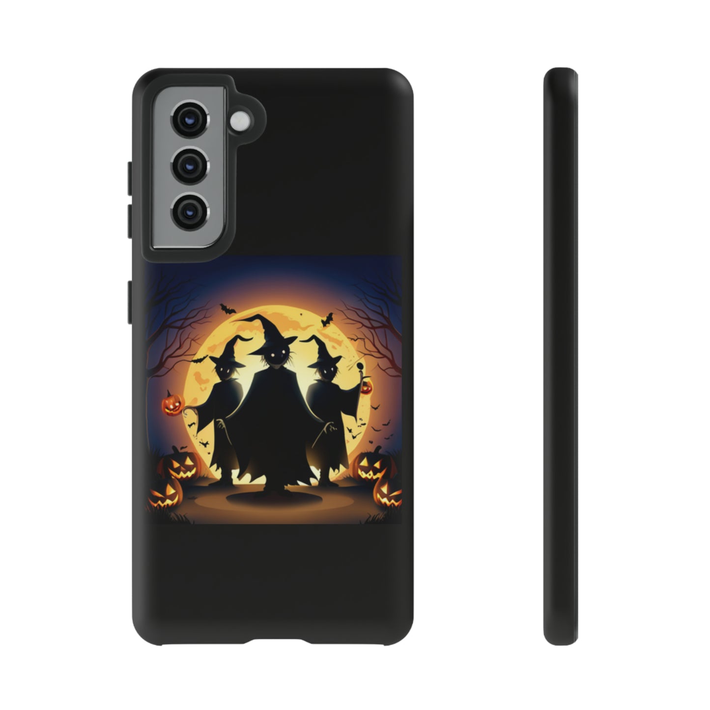 Trick or Treat with black background: 46-Tough Case iPhone series 15 14 13 12 11 X XR XS 8: Google series 7 6 5: Samsung series S23 S22 S21 S20 S10