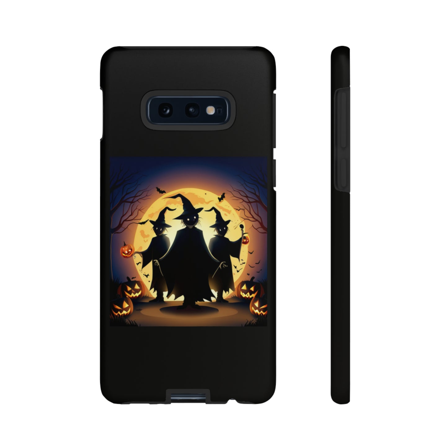 Trick or Treat with black background: 46-Tough Case iPhone series 15 14 13 12 11 X XR XS 8: Google series 7 6 5: Samsung series S23 S22 S21 S20 S10