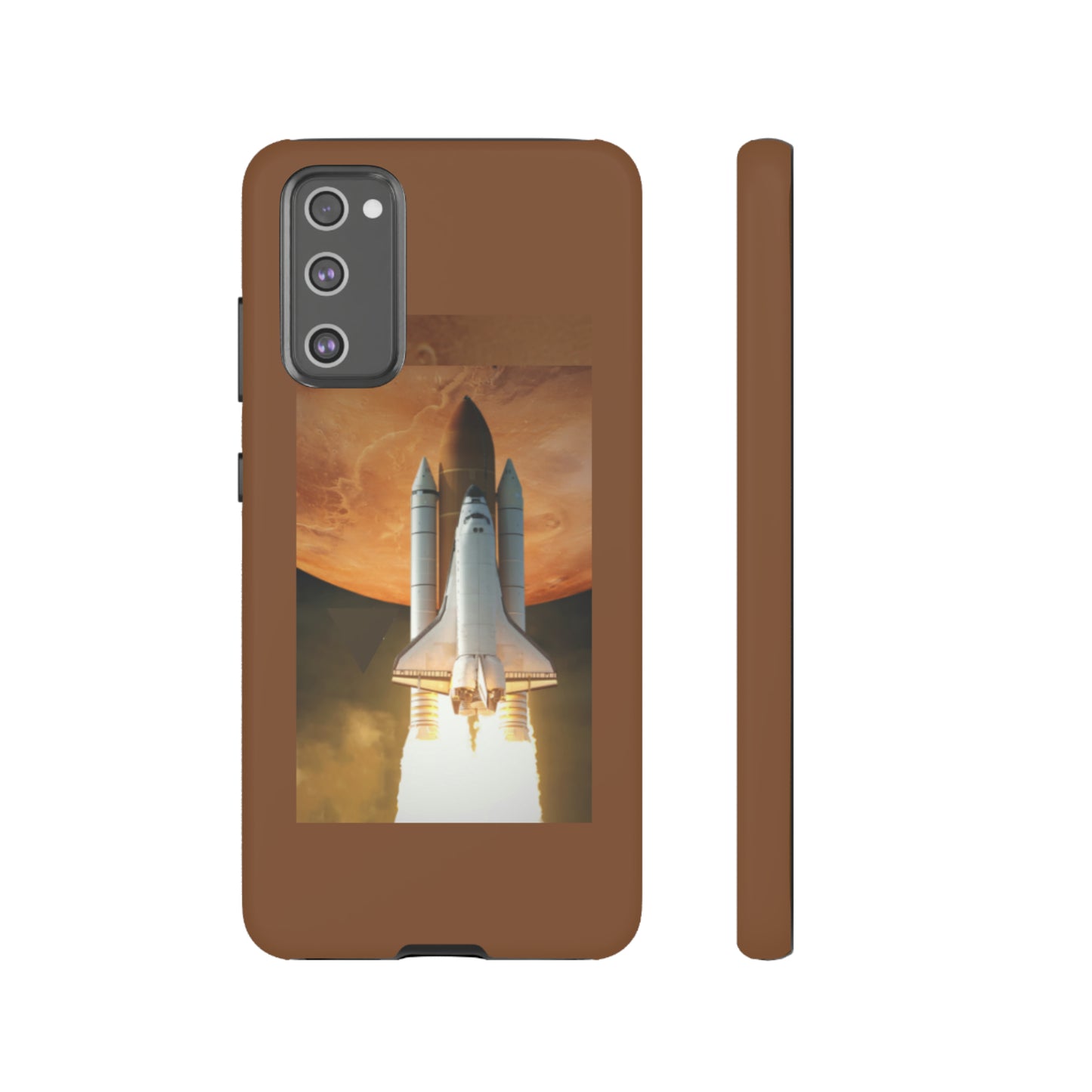 Rocket Man with Light Brown background: 46-Tough Case iPhone series 15 14 13 12 11 X XR XS 8: Google series 7 6 5: Samsung series S23 S22 S21 S20 S10