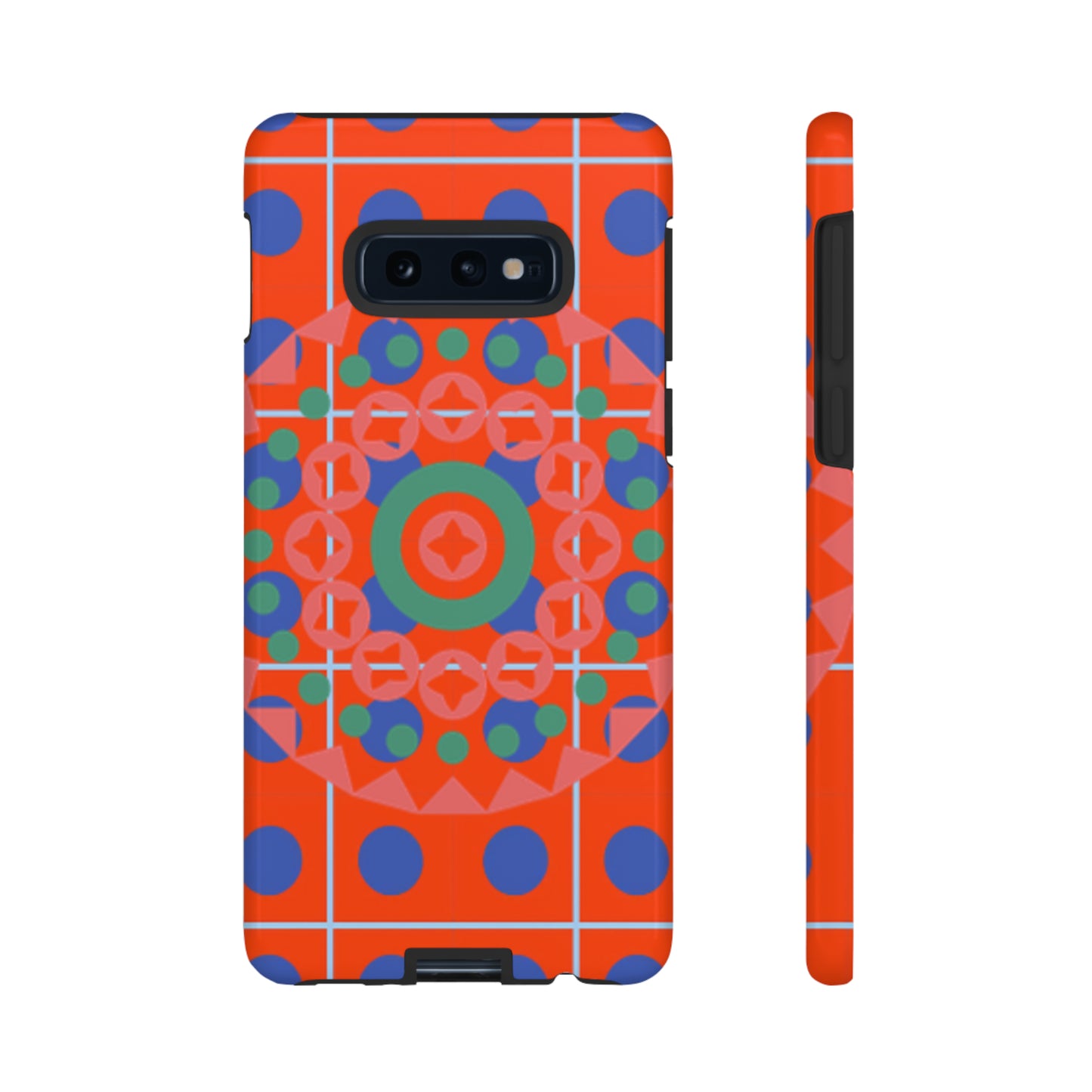 Orange Crush Camouflage with Black background: 46-Tough Case iPhone series 15 14 13 12 11 X XR XS 8: Google series 7 6 5: Samsung series S23 S22 S21 S20 S10