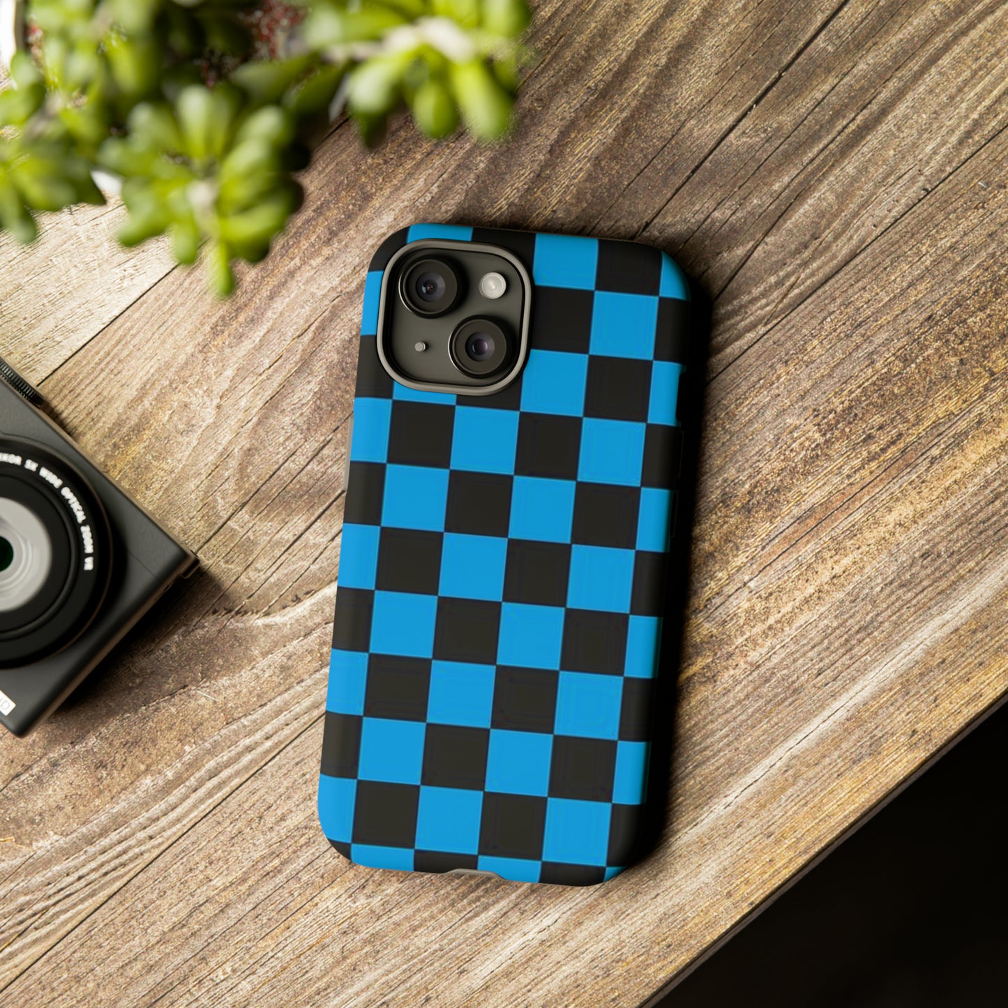 Blue and Black Checkers: 46-Tough Case iPhone series 15 14 13 12 11 X XR XS 8: Google series 7 6 5: Samsung series S23 S22 S21 S20 S10