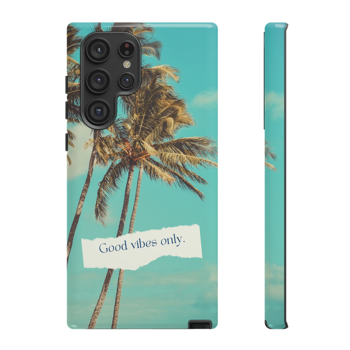 Palm Blue with Turquoise background : 46-Tough Case iPhone series 15 14 13 12 11 X XR XS 8: Google series 7 6 5: Samsung series S23 S22 S21 S20 S10