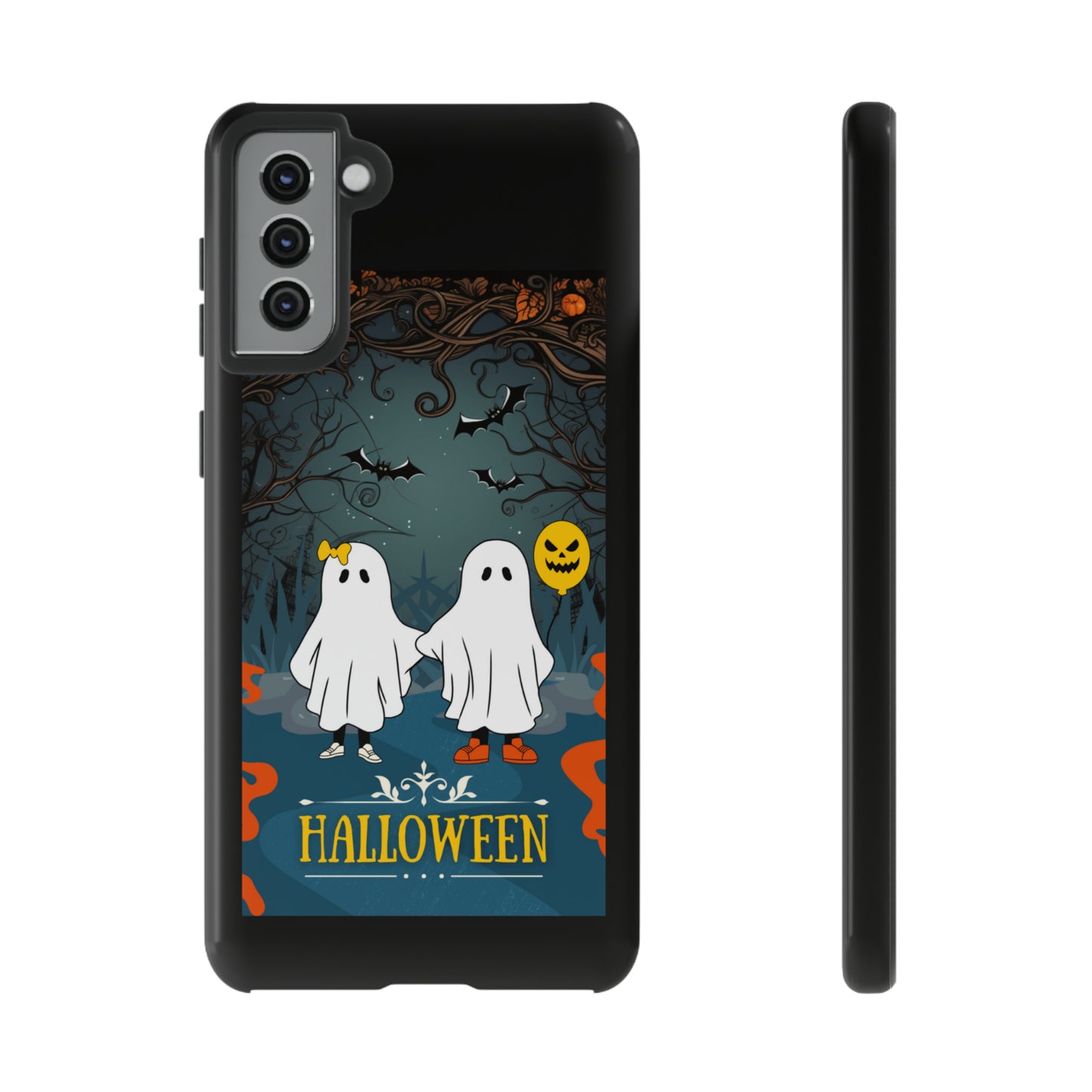 Ghosty with Black background: 46-Tough Case iPhone series 15 14 13 12 11 X XR XS 8: Google series 7 6 5: Samsung series S23 S22 S21 S20 S10