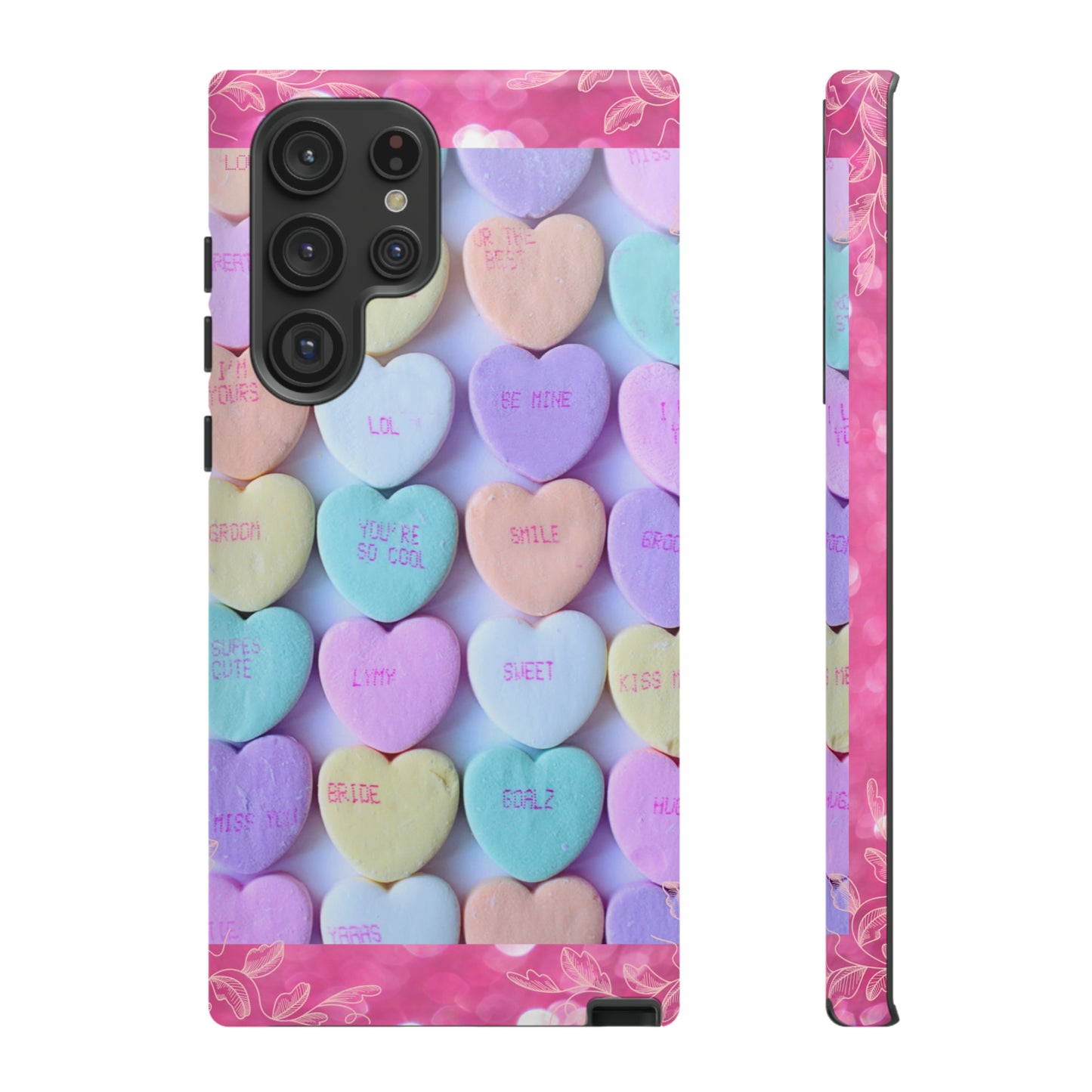 Candy Hearts: 46-Tough Case iPhone series 15 14 13 12 11 X XR XS 8: Google series 7 6 5: Samsung series S23 S22 S21 S20 S10