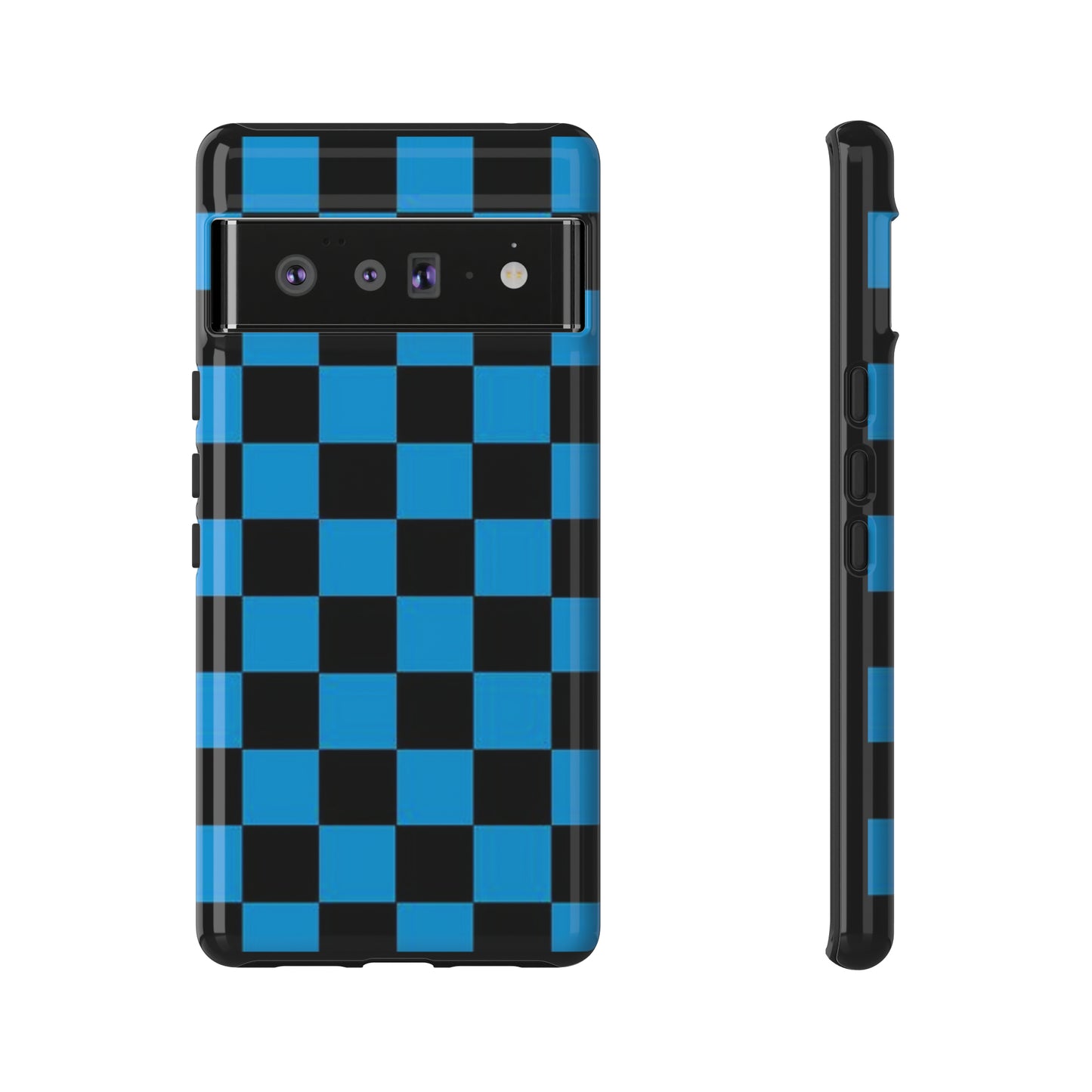 Blue and Black Checkers: 46-Tough Case iPhone series 15 14 13 12 11 X XR XS 8: Google series 7 6 5: Samsung series S23 S22 S21 S20 S10