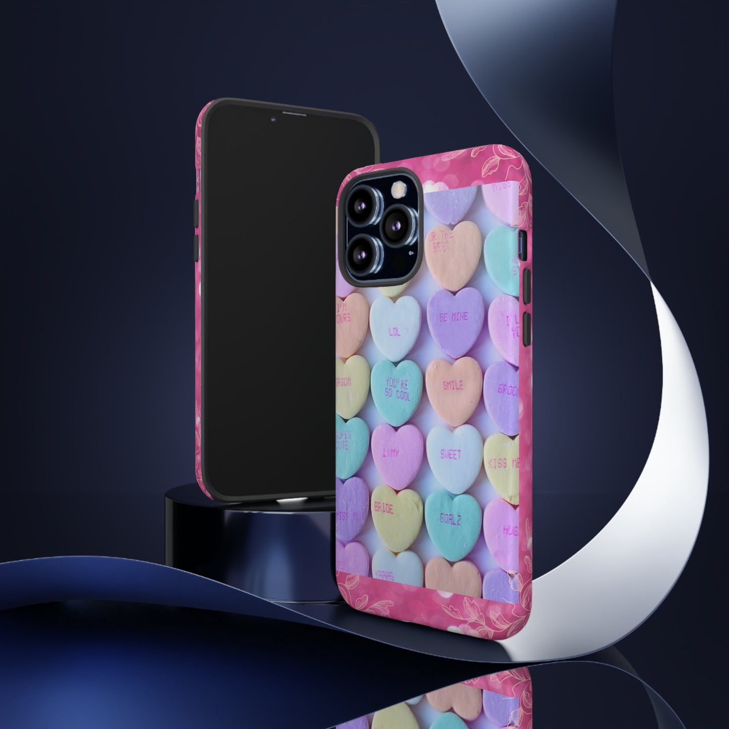 Candy Hearts: 46-Tough Case iPhone series 15 14 13 12 11 X XR XS 8: Google series 7 6 5: Samsung series S23 S22 S21 S20 S10