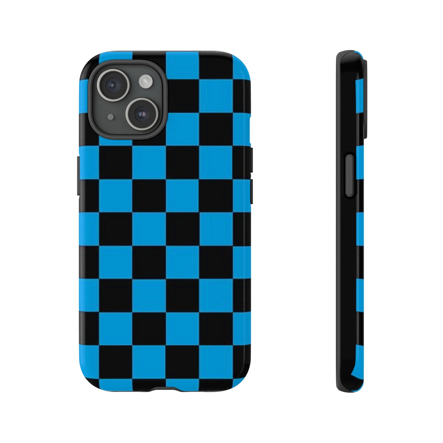 Blue and Black Checkers: 46-Tough Case iPhone series 15 14 13 12 11 X XR XS 8: Google series 7 6 5: Samsung series S23 S22 S21 S20 S10