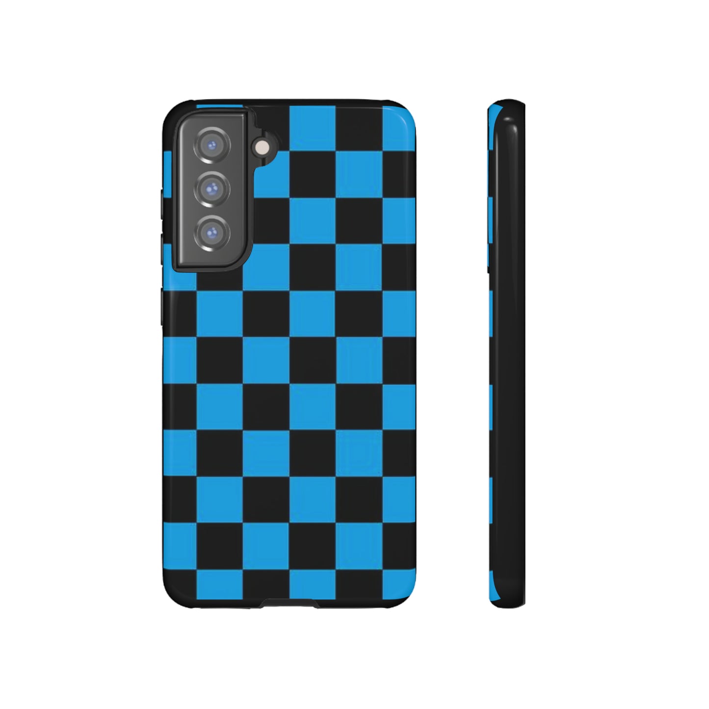 Blue and Black Checkers: 46-Tough Case iPhone series 15 14 13 12 11 X XR XS 8: Google series 7 6 5: Samsung series S23 S22 S21 S20 S10