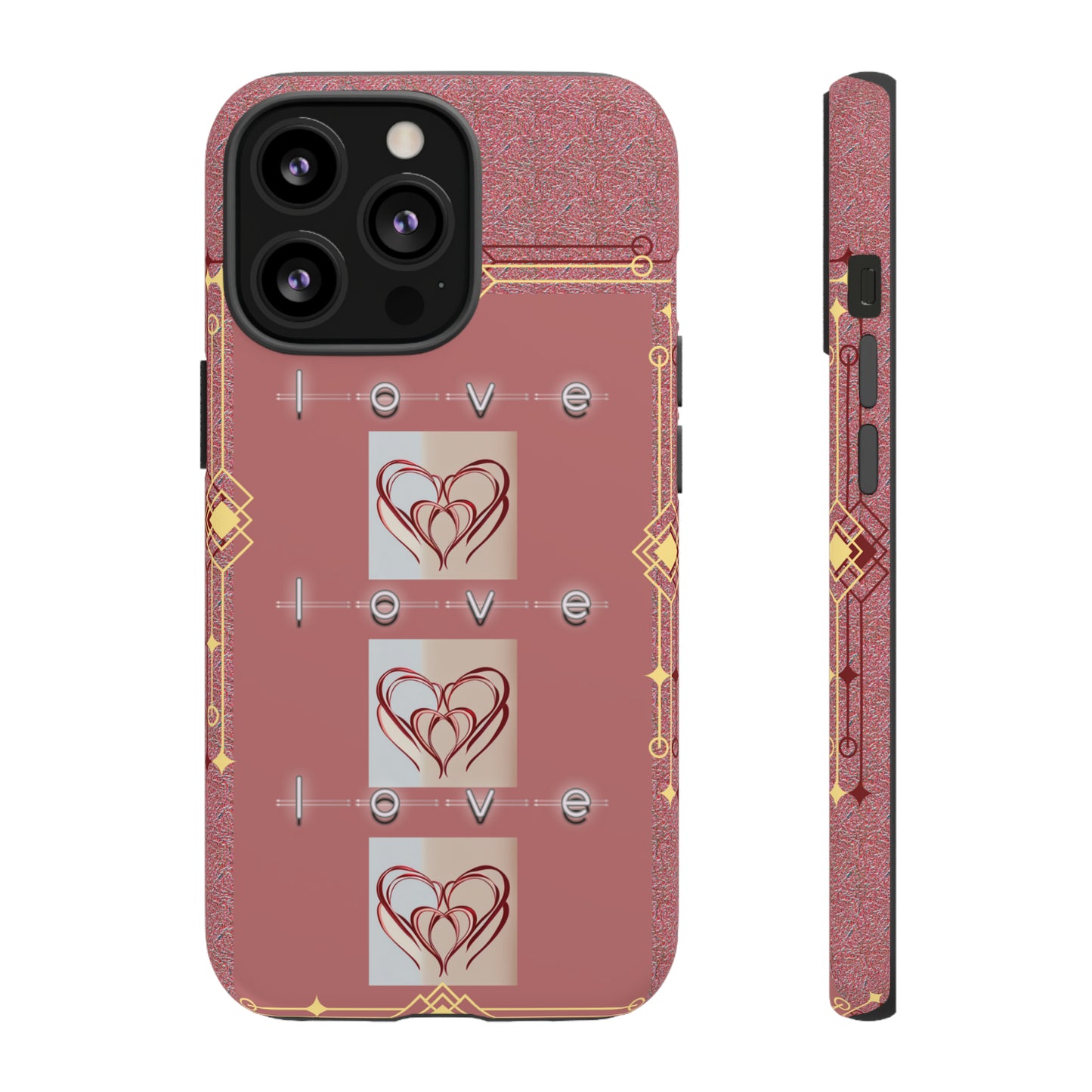 Three Hearts Love: 46-Tough Case iPhone series 15 14 13 12 11 X XR XS 8: Google series 7 6 5: Samsung series S23 S22 S21 S20 S10