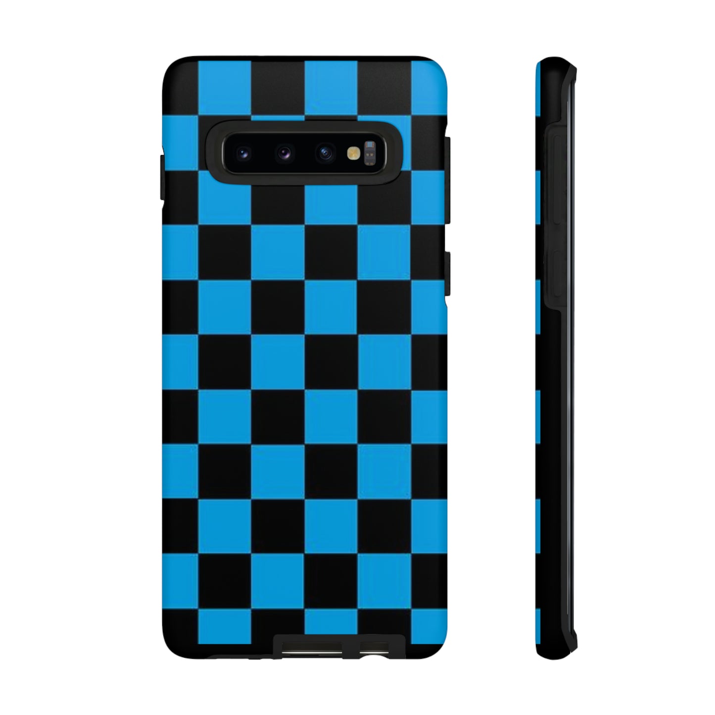 Blue and Black Checkers: 46-Tough Case iPhone series 15 14 13 12 11 X XR XS 8: Google series 7 6 5: Samsung series S23 S22 S21 S20 S10