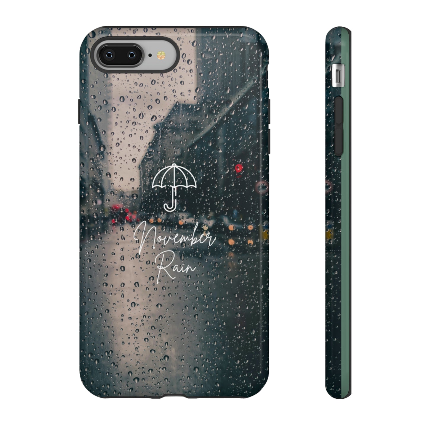 November Rain with Green Background: 46-Tough Case iPhone series 15 14 13 12 11 X XR XS 8: Google series 7 6 5: Samsung series S23 S22 S21 S20 S10