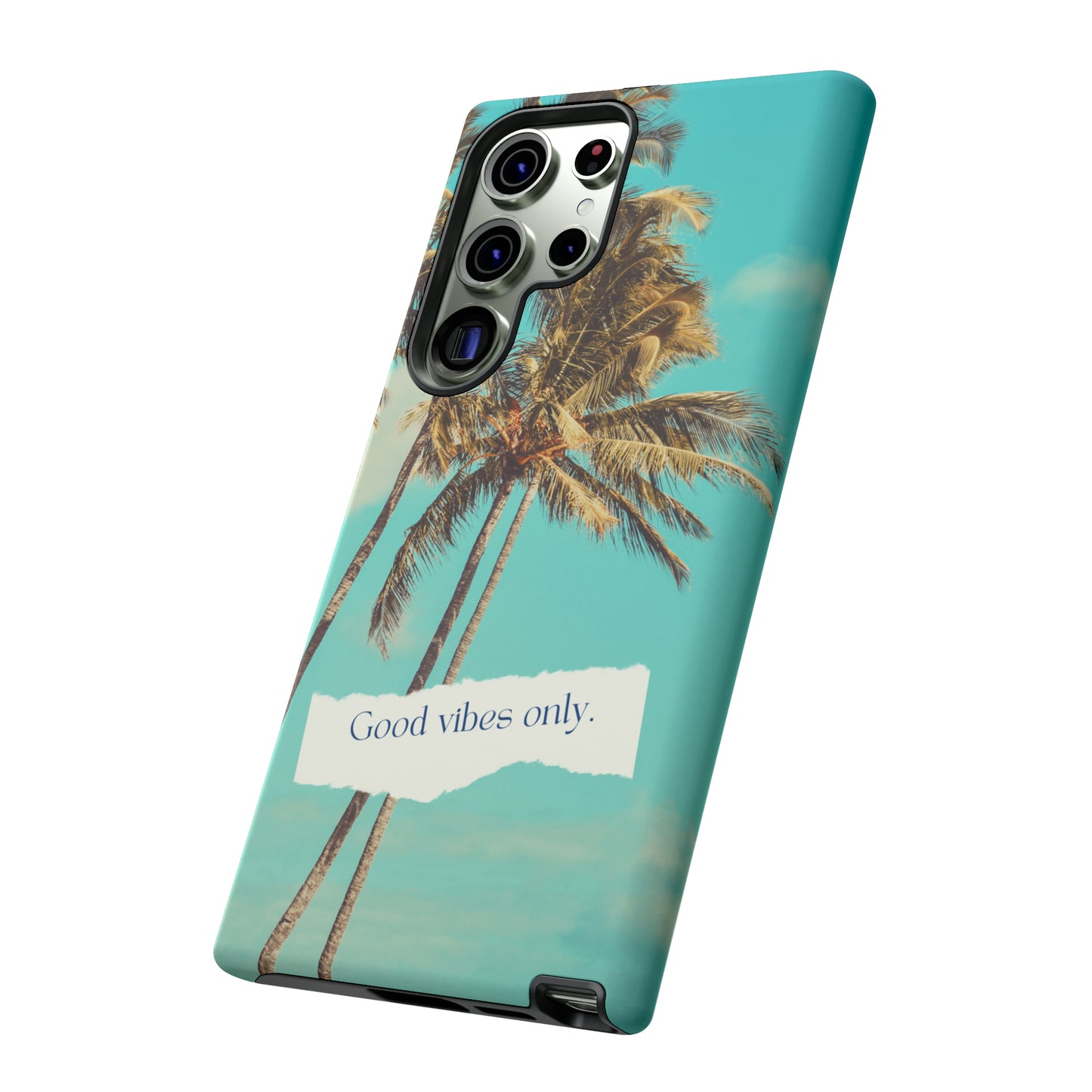 Palm Blue with Turquoise background : 46-Tough Case iPhone series 15 14 13 12 11 X XR XS 8: Google series 7 6 5: Samsung series S23 S22 S21 S20 S10