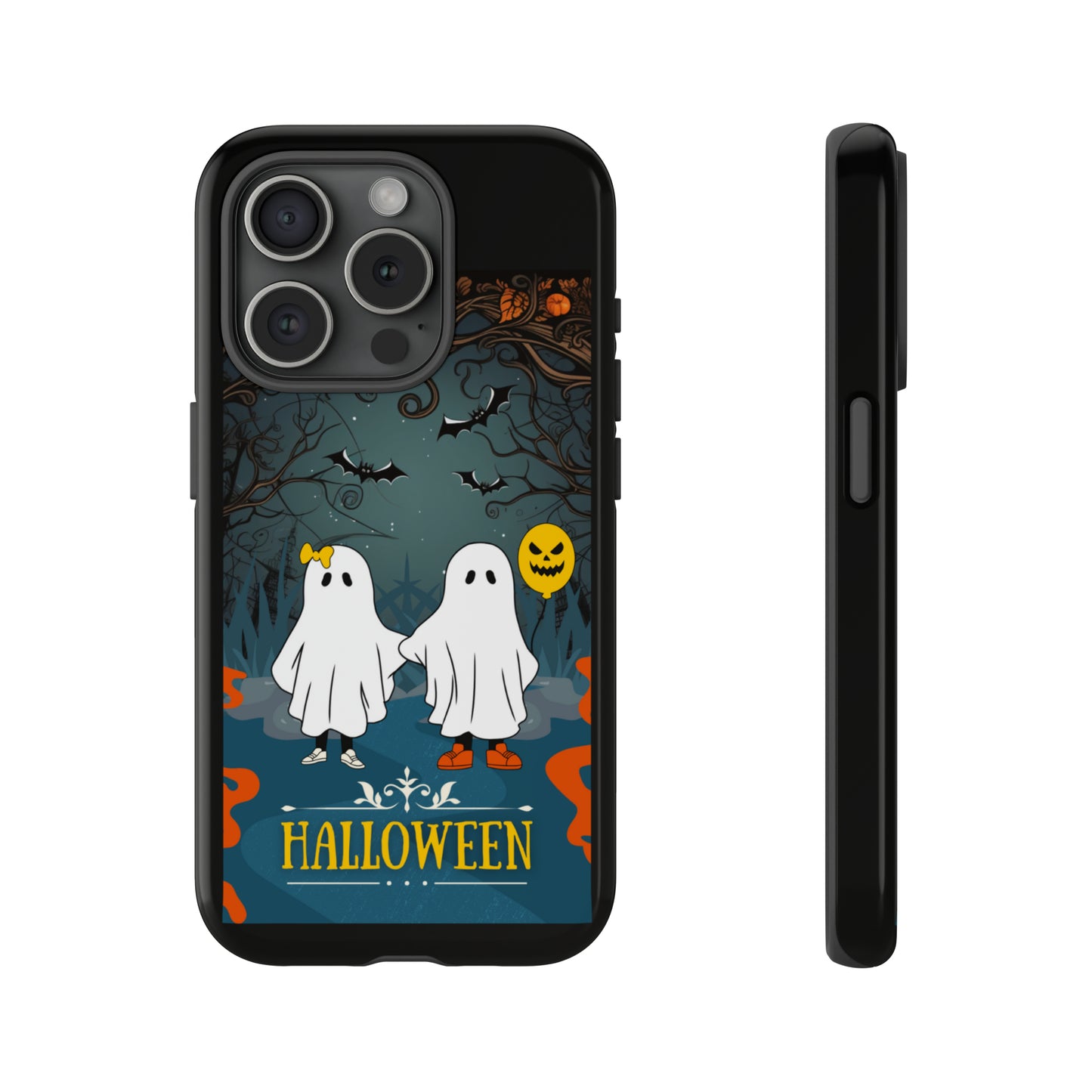 Ghosty with Black background: 46-Tough Case iPhone series 15 14 13 12 11 X XR XS 8: Google series 7 6 5: Samsung series S23 S22 S21 S20 S10