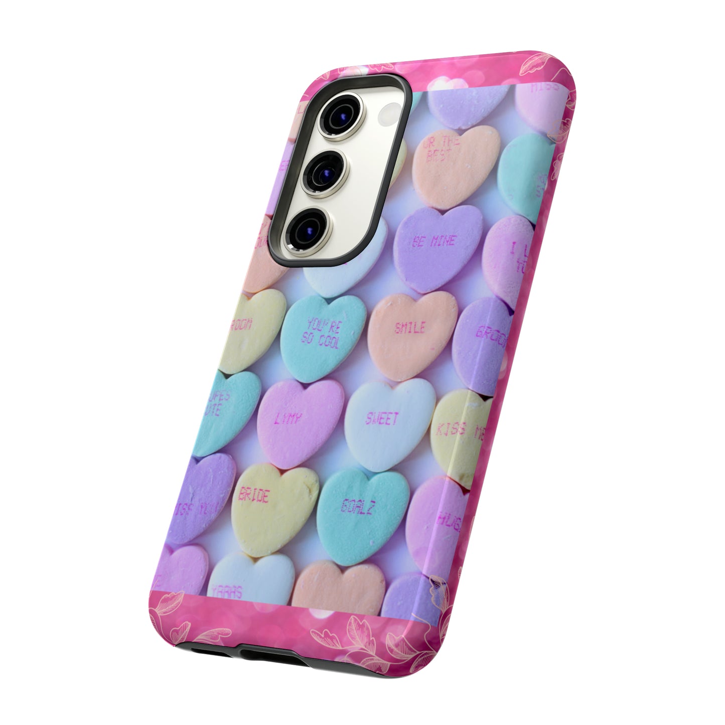 Candy Hearts: 46-Tough Case iPhone series 15 14 13 12 11 X XR XS 8: Google series 7 6 5: Samsung series S23 S22 S21 S20 S10