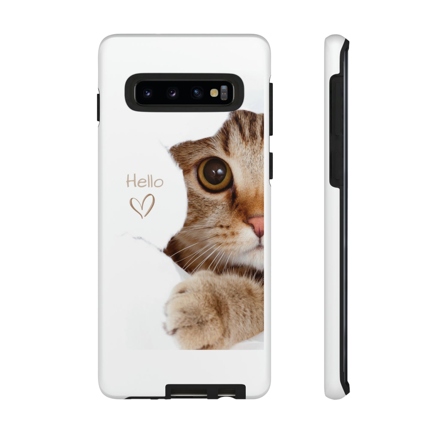 Hey Kitty with white background: 46-Tough Case iPhone series 15 14 13 12 11 X XR XS 8: Google series 7 6 5: Samsung series S23 S22 S21 S20 S10