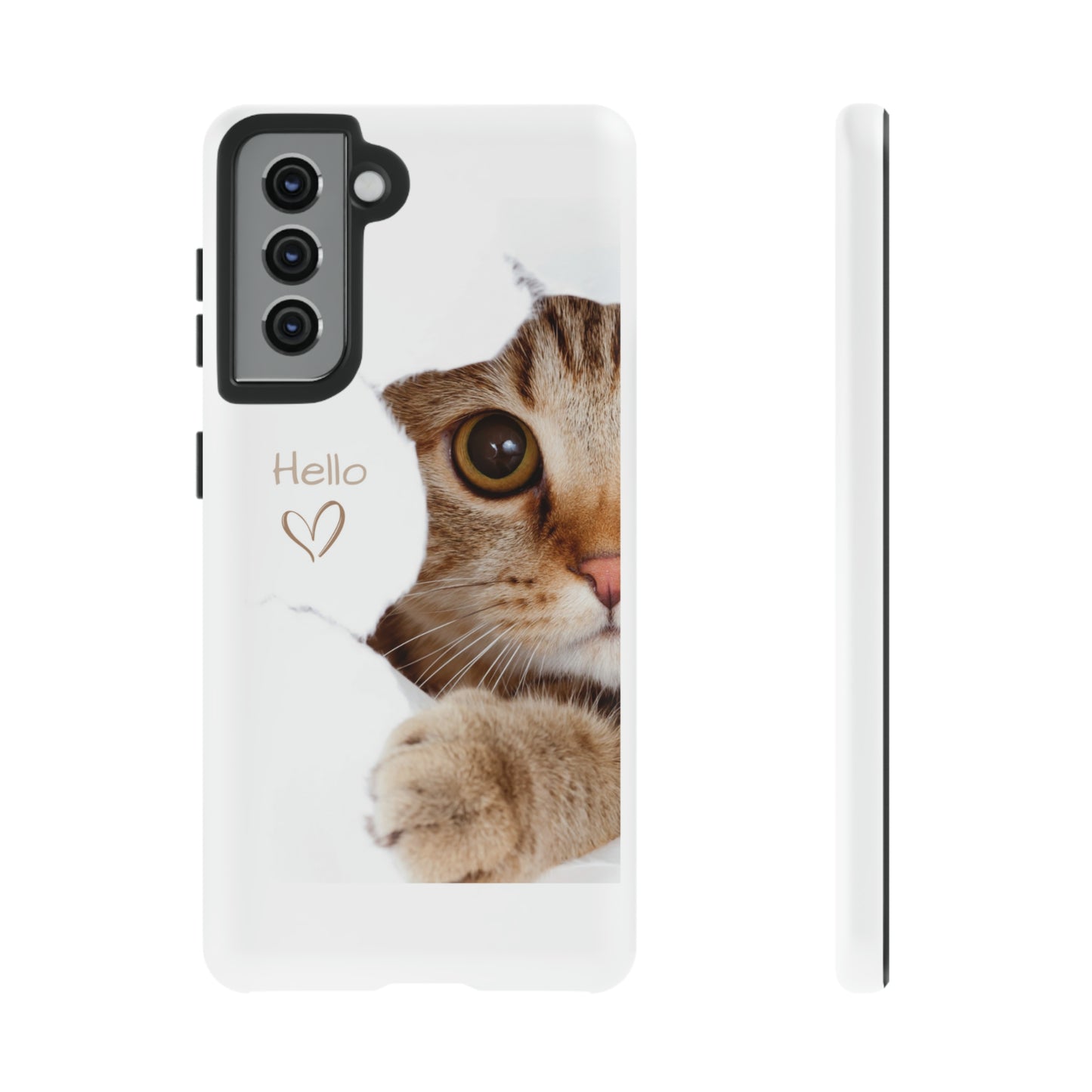 Hey Kitty with white background: 46-Tough Case iPhone series 15 14 13 12 11 X XR XS 8: Google series 7 6 5: Samsung series S23 S22 S21 S20 S10