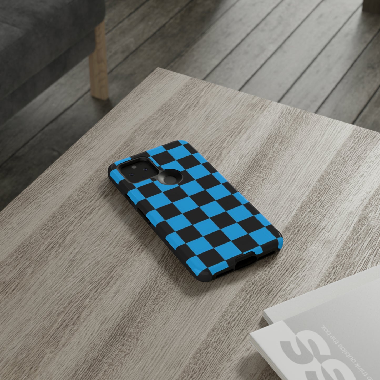 Blue and Black Checkers: 46-Tough Case iPhone series 15 14 13 12 11 X XR XS 8: Google series 7 6 5: Samsung series S23 S22 S21 S20 S10