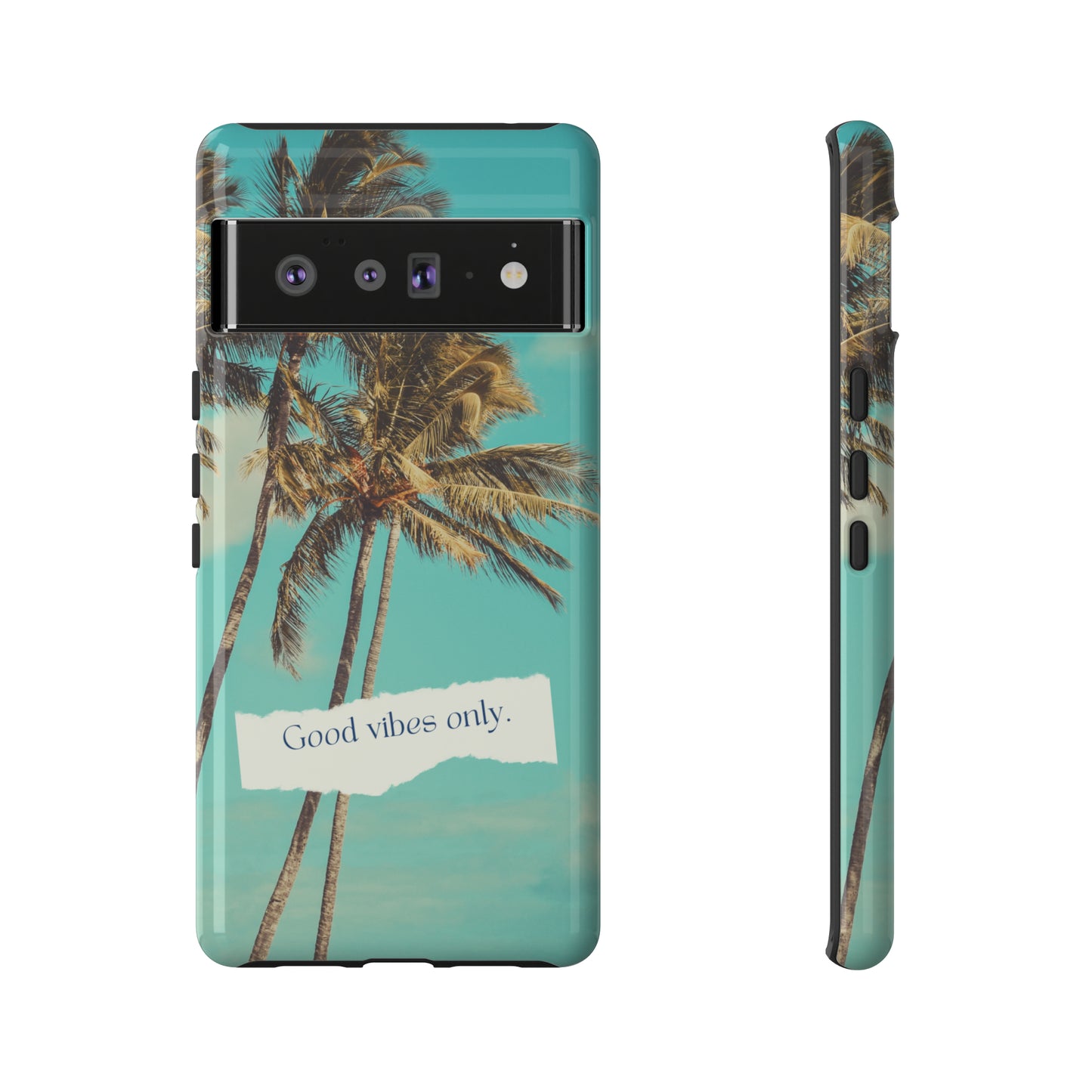 Palm Blue with Turquoise background : 46-Tough Case iPhone series 15 14 13 12 11 X XR XS 8: Google series 7 6 5: Samsung series S23 S22 S21 S20 S10