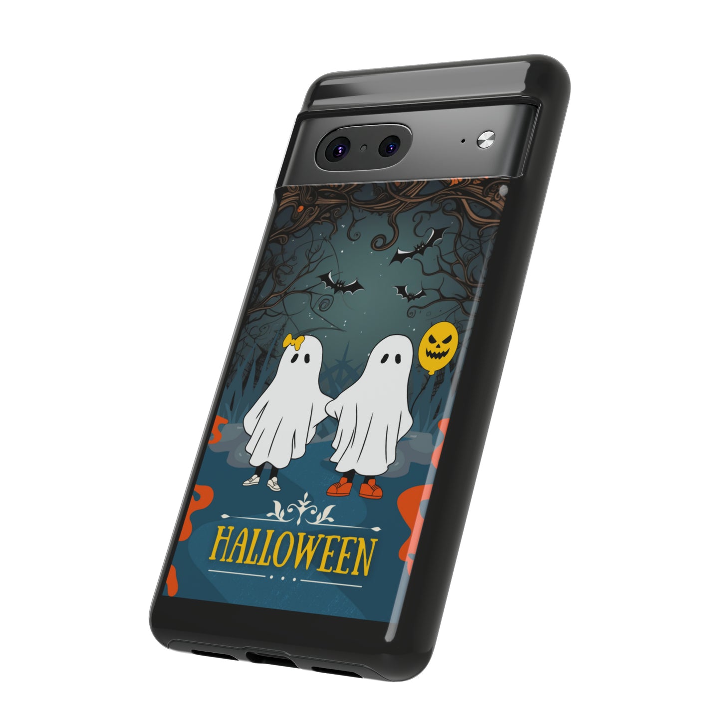 Ghosty with Black background: 46-Tough Case iPhone series 15 14 13 12 11 X XR XS 8: Google series 7 6 5: Samsung series S23 S22 S21 S20 S10