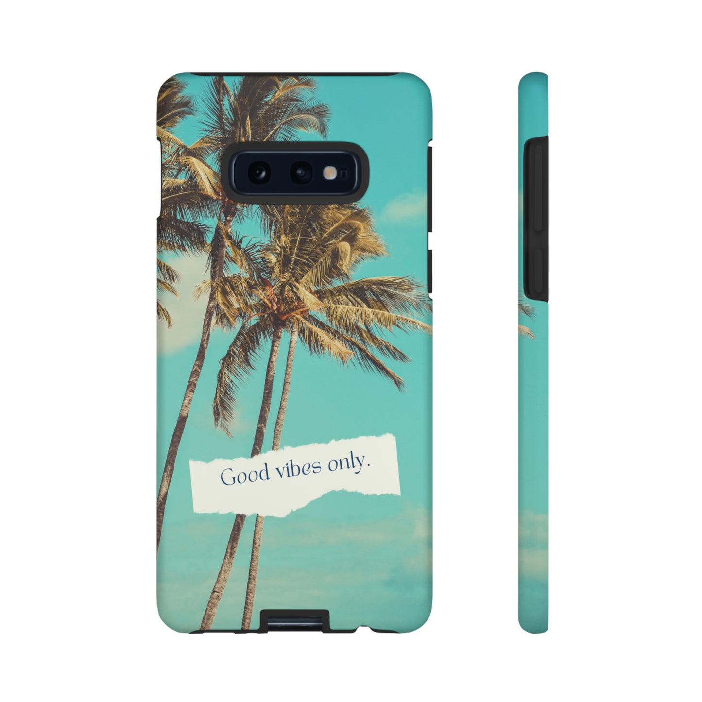 Palm Blue with Turquoise background : 46-Tough Case iPhone series 15 14 13 12 11 X XR XS 8: Google series 7 6 5: Samsung series S23 S22 S21 S20 S10