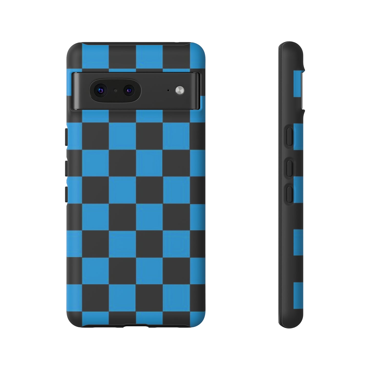 Blue and Black Checkers: 46-Tough Case iPhone series 15 14 13 12 11 X XR XS 8: Google series 7 6 5: Samsung series S23 S22 S21 S20 S10