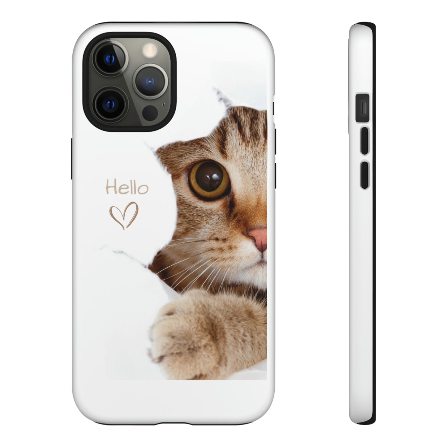 Hey Kitty with white background: 46-Tough Case iPhone series 15 14 13 12 11 X XR XS 8: Google series 7 6 5: Samsung series S23 S22 S21 S20 S10