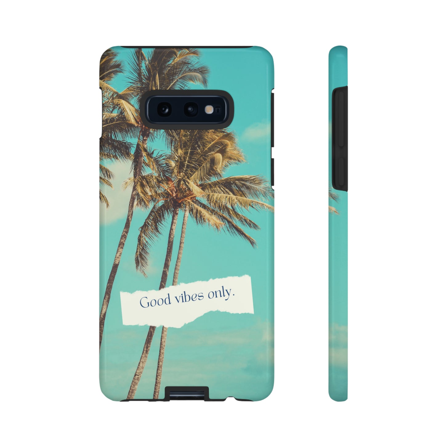 Palm Blue with Turquoise background : 46-Tough Case iPhone series 15 14 13 12 11 X XR XS 8: Google series 7 6 5: Samsung series S23 S22 S21 S20 S10