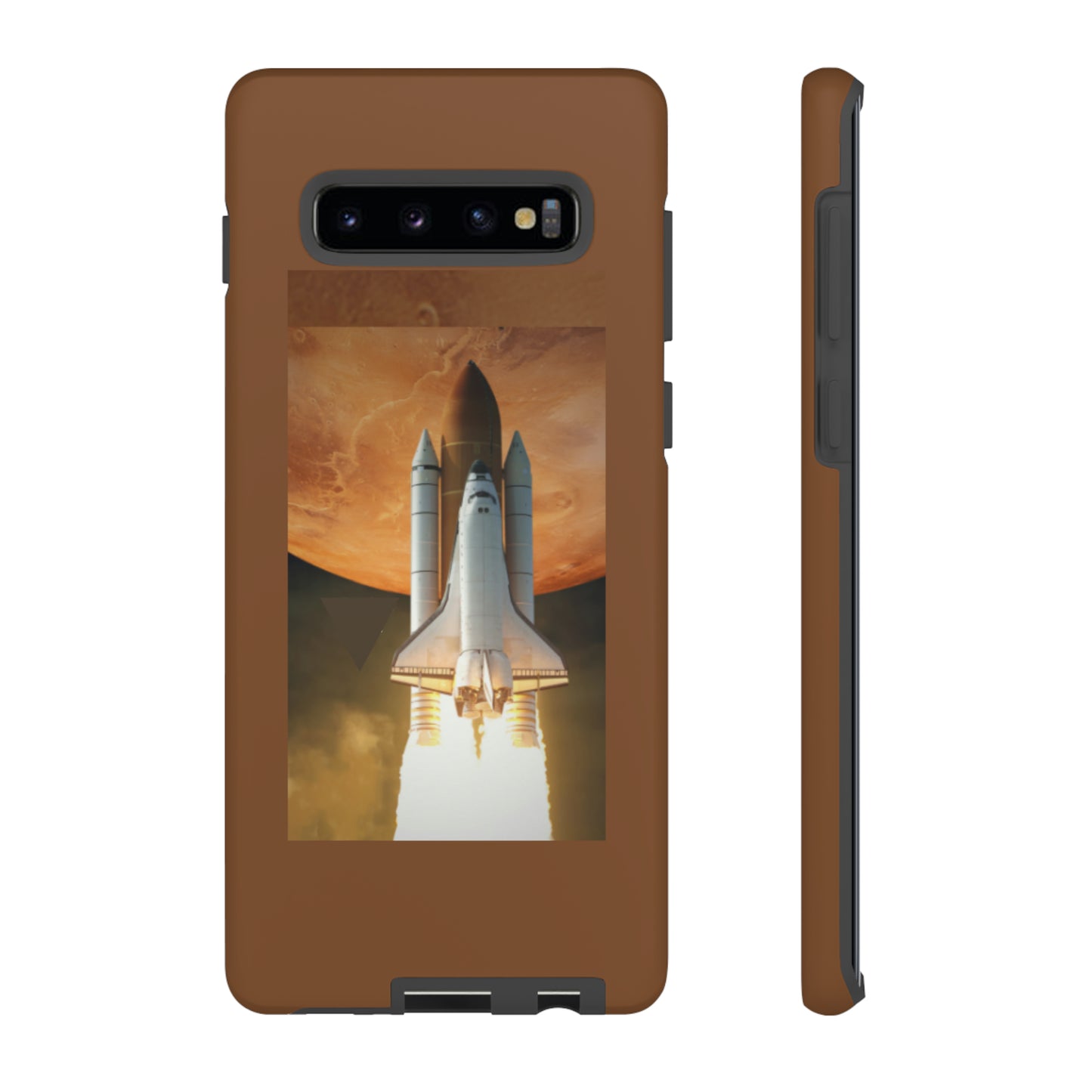 Rocket Man with Light Brown background: 46-Tough Case iPhone series 15 14 13 12 11 X XR XS 8: Google series 7 6 5: Samsung series S23 S22 S21 S20 S10