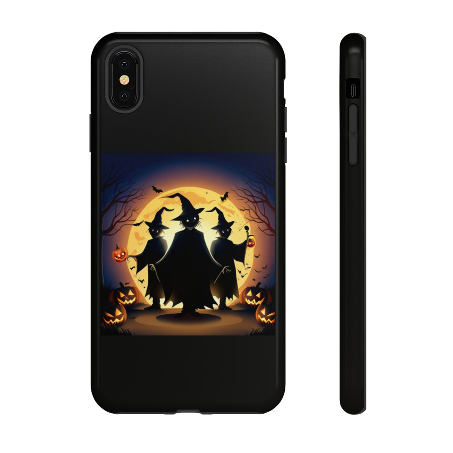 Trick or Treat with black background: 46-Tough Case iPhone series 15 14 13 12 11 X XR XS 8: Google series 7 6 5: Samsung series S23 S22 S21 S20 S10