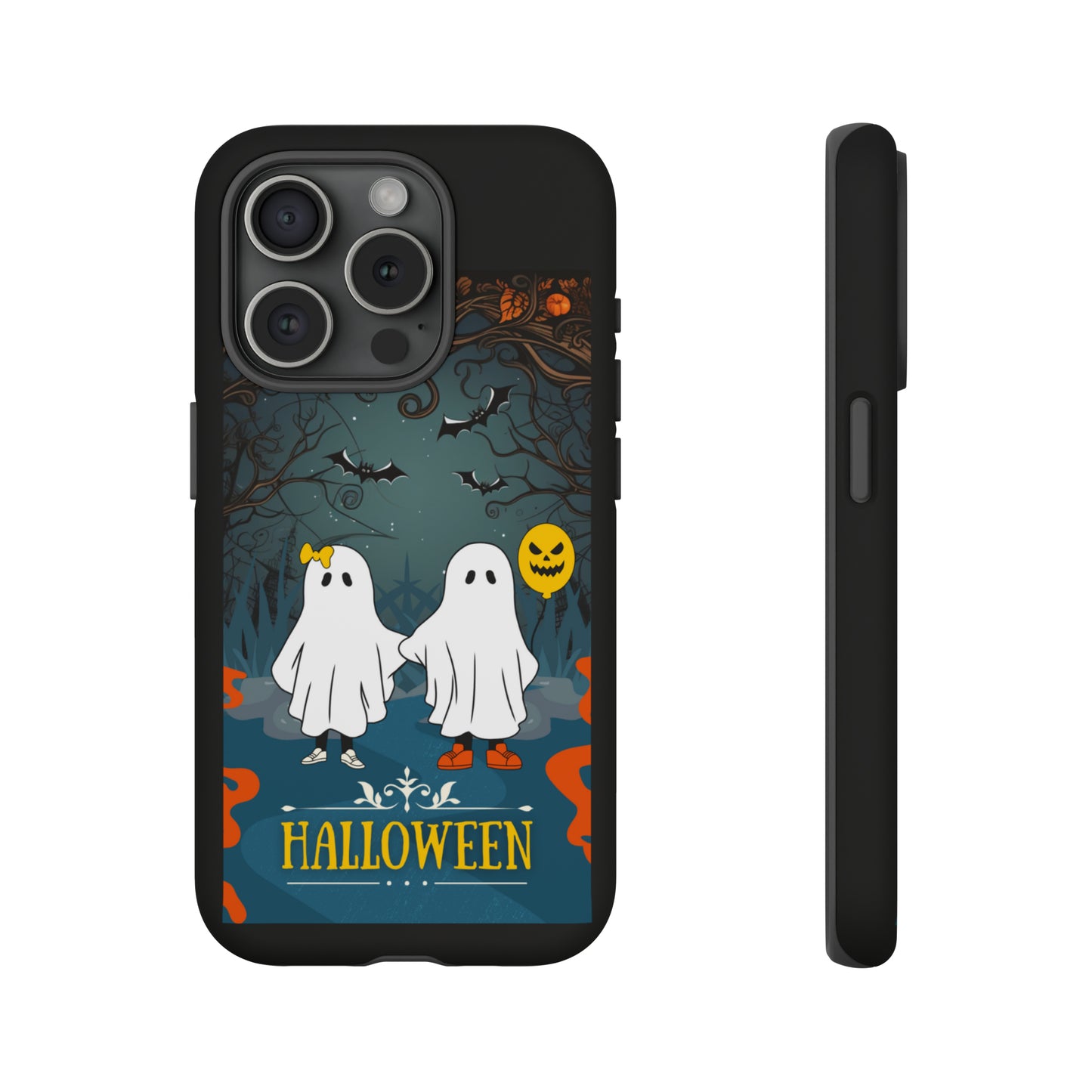 Ghosty with Black background: 46-Tough Case iPhone series 15 14 13 12 11 X XR XS 8: Google series 7 6 5: Samsung series S23 S22 S21 S20 S10