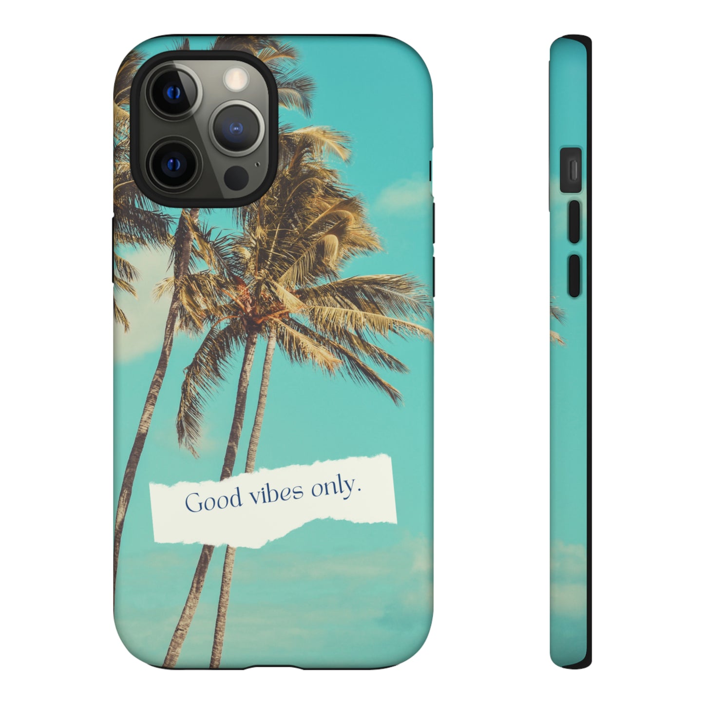 Palm Blue with Turquoise background : 46-Tough Case iPhone series 15 14 13 12 11 X XR XS 8: Google series 7 6 5: Samsung series S23 S22 S21 S20 S10