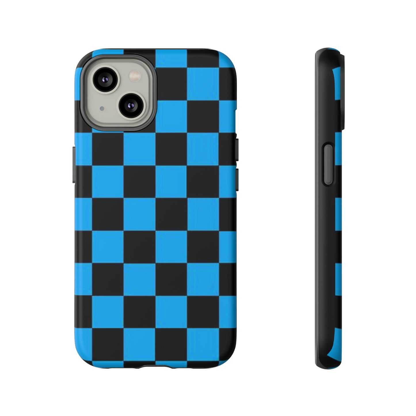 Blue and Black Checkers: 46-Tough Case iPhone series 15 14 13 12 11 X XR XS 8: Google series 7 6 5: Samsung series S23 S22 S21 S20 S10