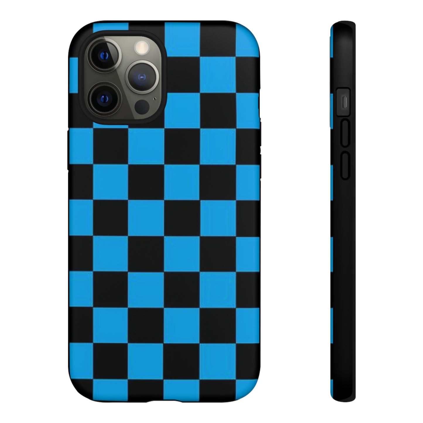 Blue and Black Checkers: 46-Tough Case iPhone series 15 14 13 12 11 X XR XS 8: Google series 7 6 5: Samsung series S23 S22 S21 S20 S10