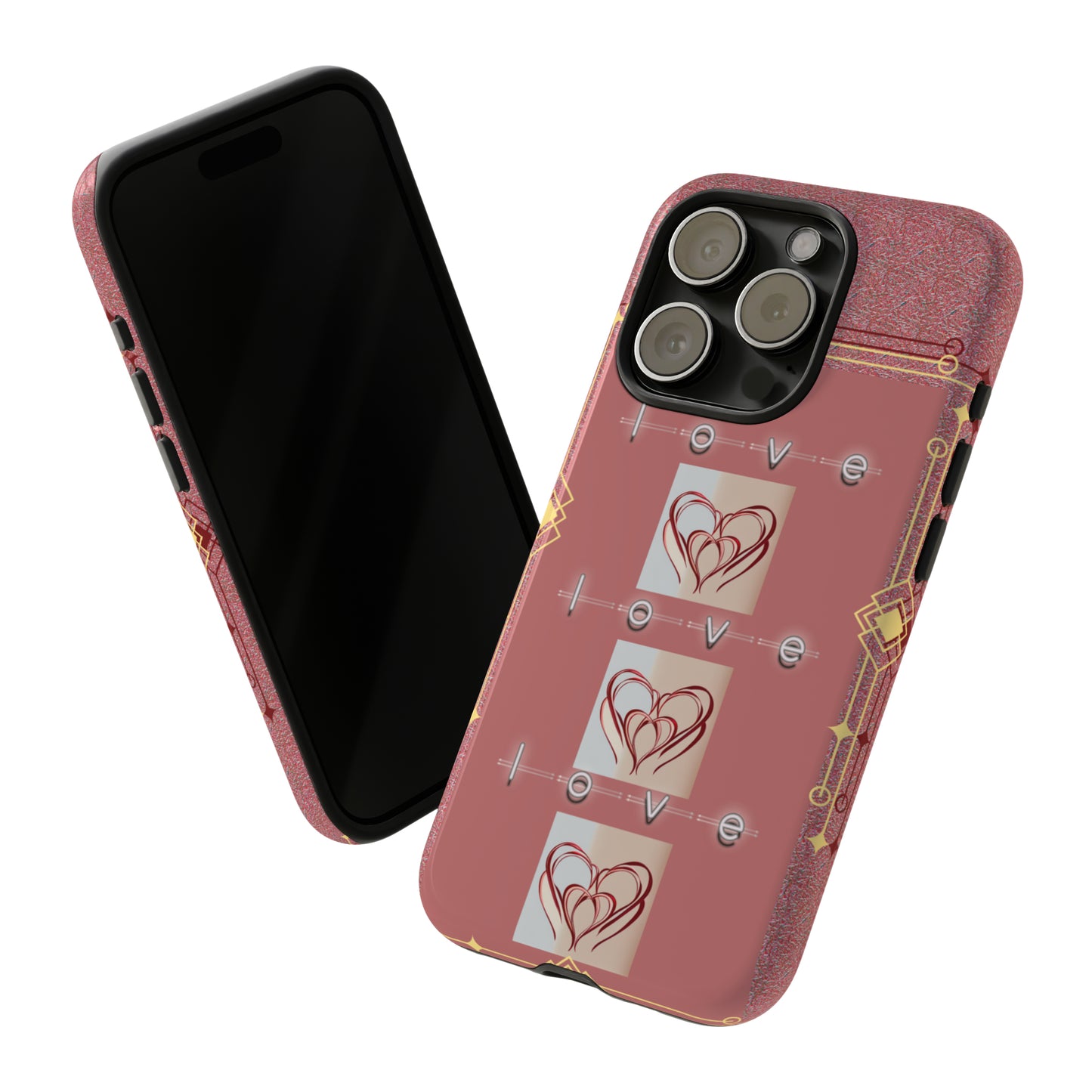 Three Hearts Love: 46-Tough Case iPhone series 15 14 13 12 11 X XR XS 8: Google series 7 6 5: Samsung series S23 S22 S21 S20 S10