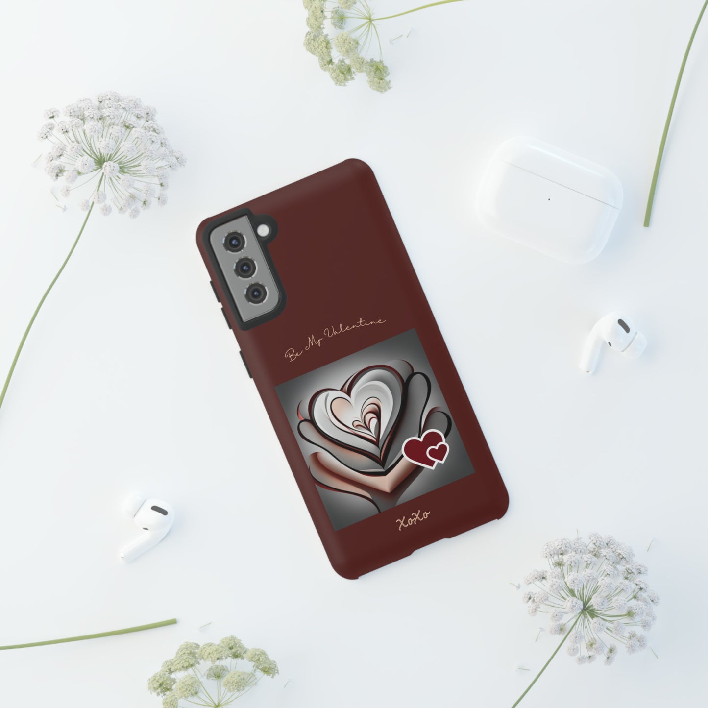 Valentine Triple Heart: 46-Tough Case iPhone series 15 14 13 12 11 X XR XS 8: Google series 7 6 5: Samsung series S23 S22 S21 S20 S10