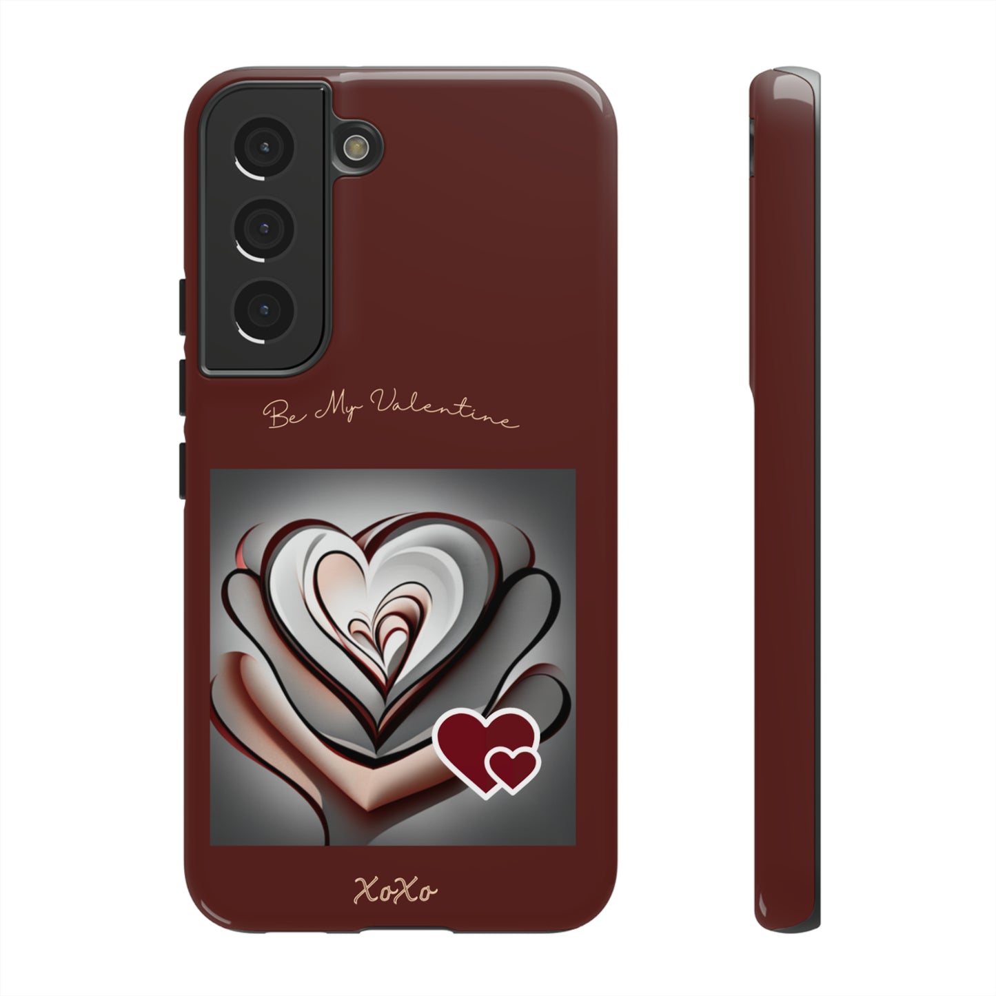 Valentine Triple Heart: 46-Tough Case iPhone series 15 14 13 12 11 X XR XS 8: Google series 7 6 5: Samsung series S23 S22 S21 S20 S10