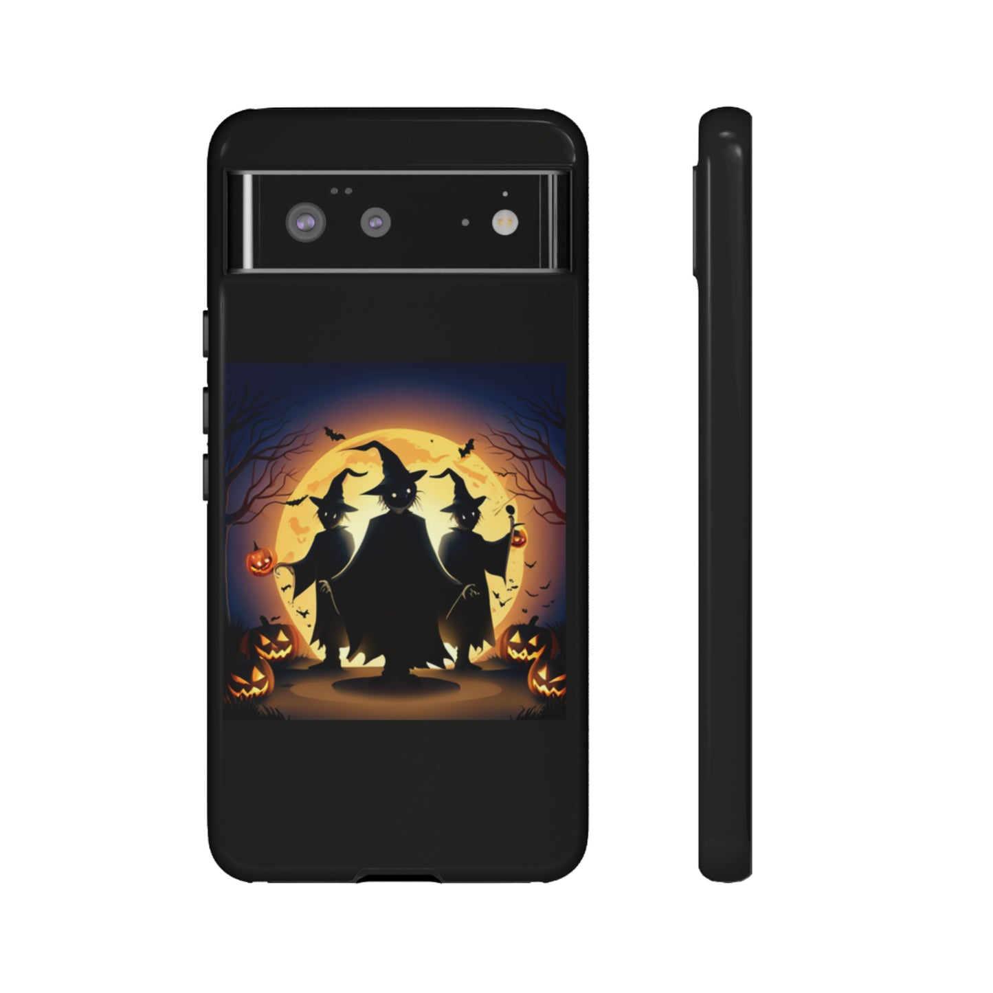 Trick or Treat with black background: 46-Tough Case iPhone series 15 14 13 12 11 X XR XS 8: Google series 7 6 5: Samsung series S23 S22 S21 S20 S10