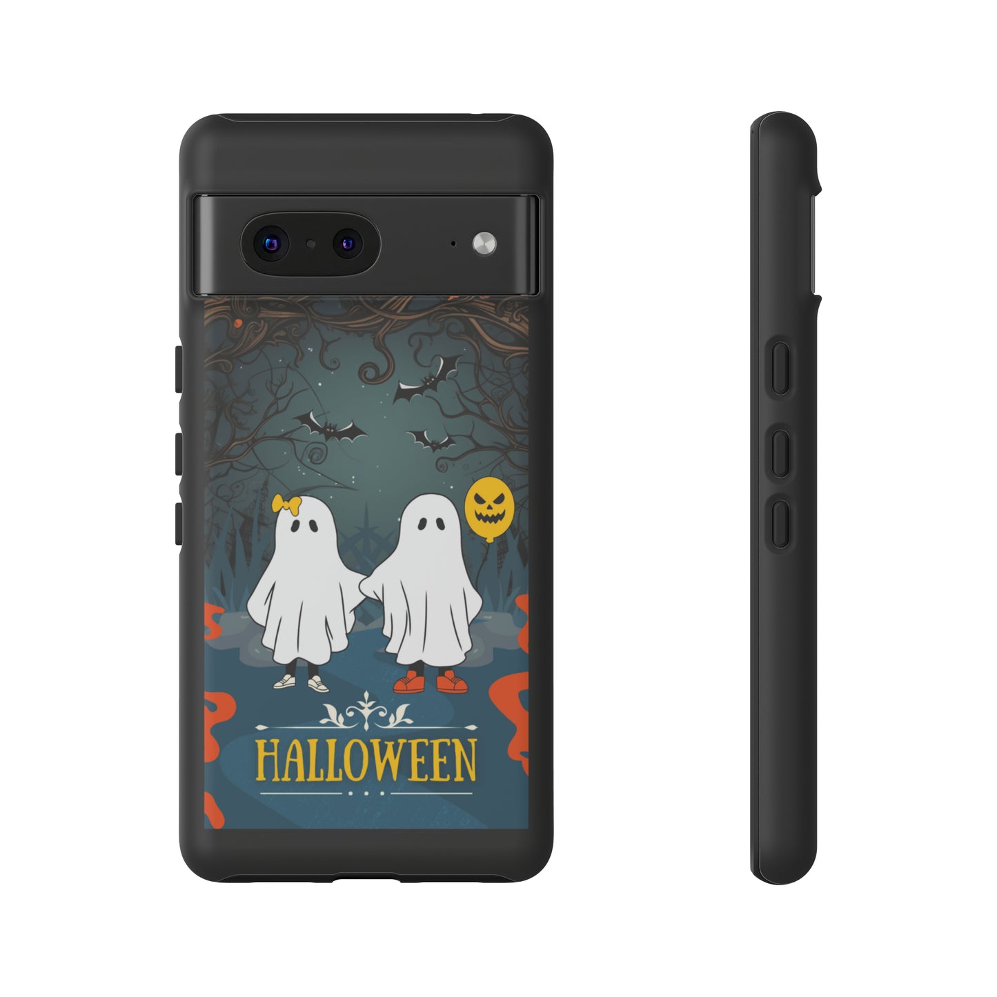 Ghosty with Black background: 46-Tough Case iPhone series 15 14 13 12 11 X XR XS 8: Google series 7 6 5: Samsung series S23 S22 S21 S20 S10