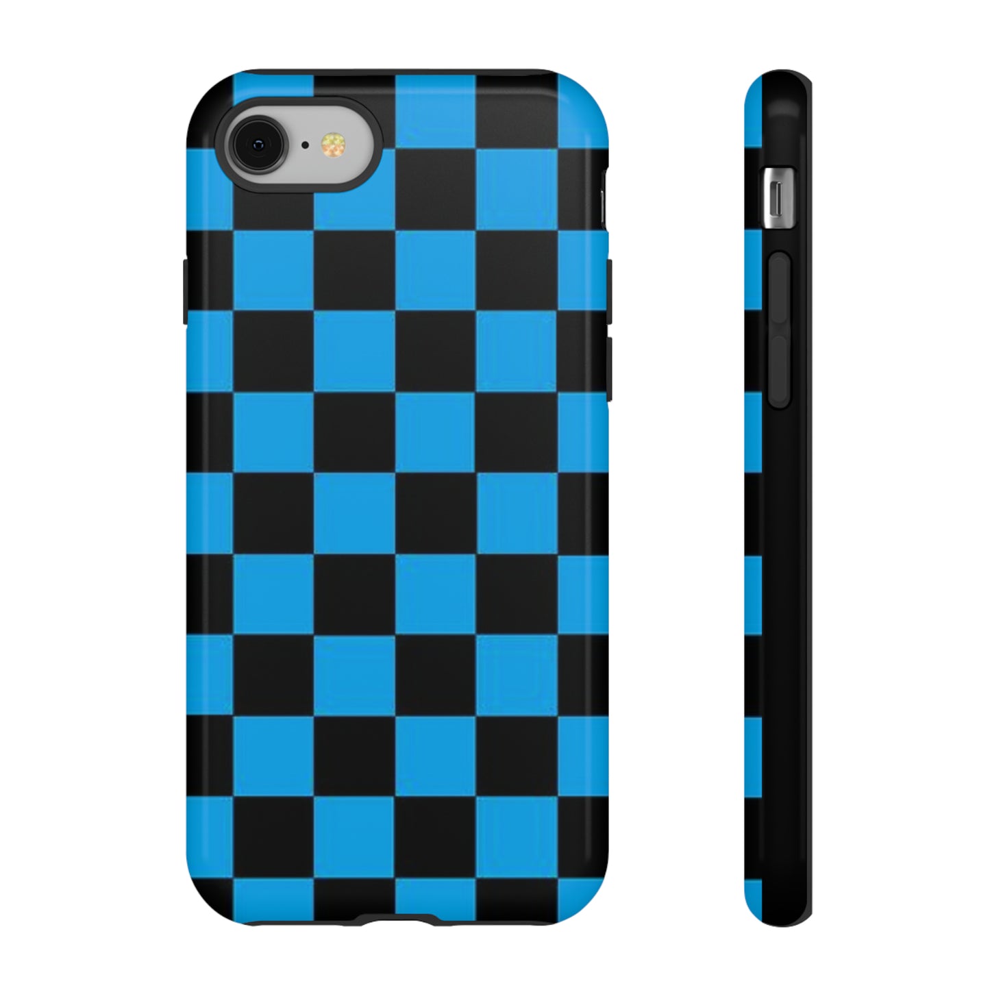 Blue and Black Checkers: 46-Tough Case iPhone series 15 14 13 12 11 X XR XS 8: Google series 7 6 5: Samsung series S23 S22 S21 S20 S10